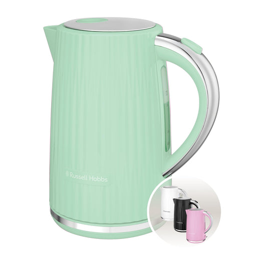 Russell Hobbs Kettle, 1.7 l, Pistachio, Stainless Steel Accents, 2400 Watts - 27364-70