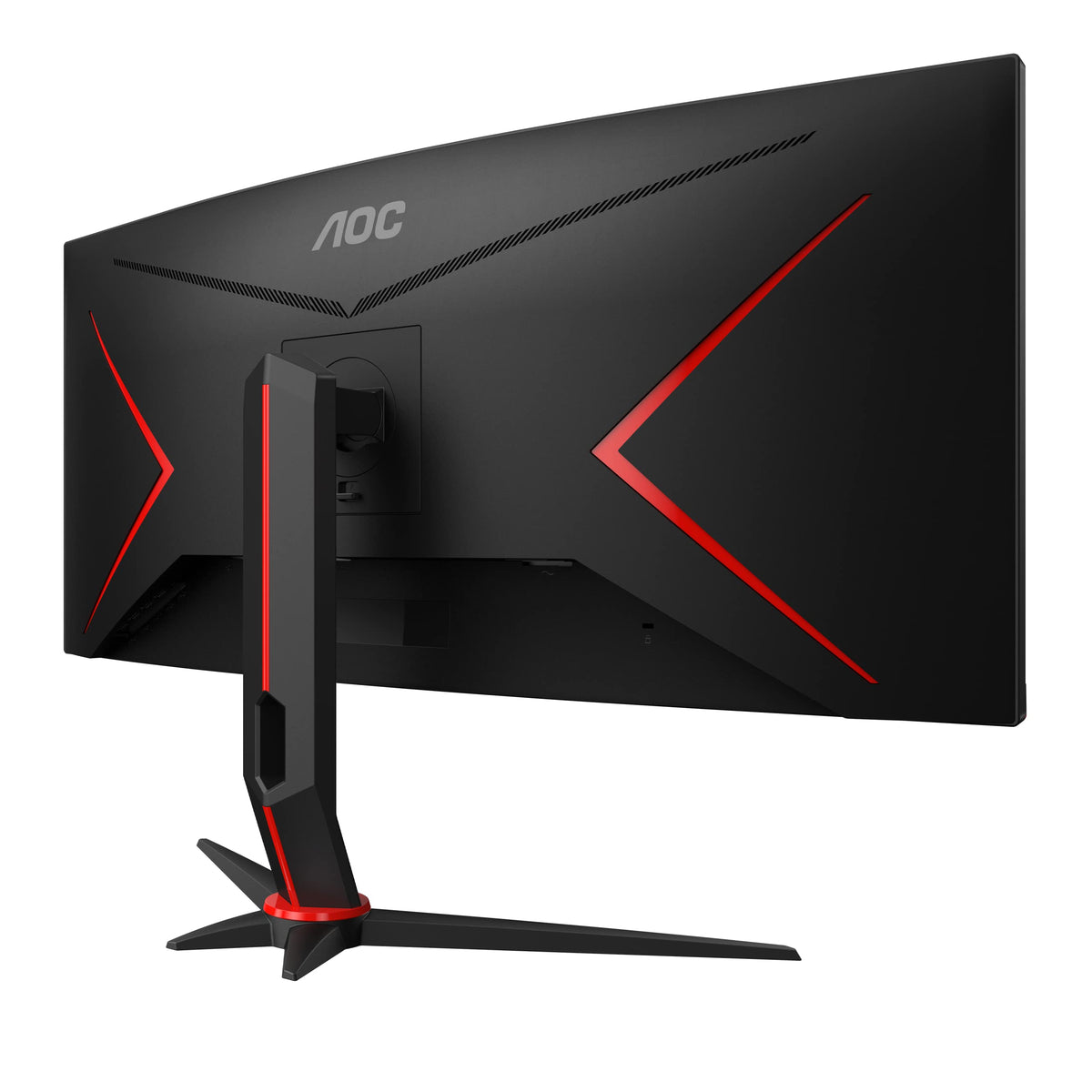 AOC Gaming CU34G2X - Monitor curbat WQHD de 34 inch, 144 Hz, 1ms, FreeSync Premium (3440x1440, HDMI, DisplayPort, USB Hub) negru/roșu - CU34G2X/BK