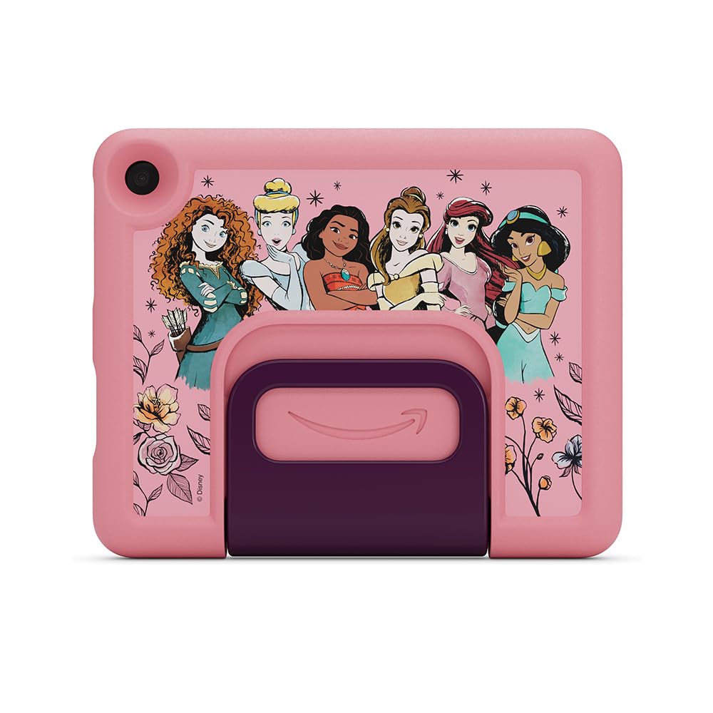 Amazon's new child-friendly case for the Fire HD 8 tablet (only suitable for 12th generation tablets), Disney Princess design - 53-100123