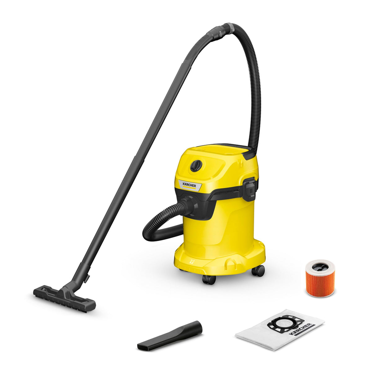 KÄRCHER Wet/Dry Vacuum Cleaner WD 3 V-17/4/20, Plastic Container: 17 l - 1.628-130.0