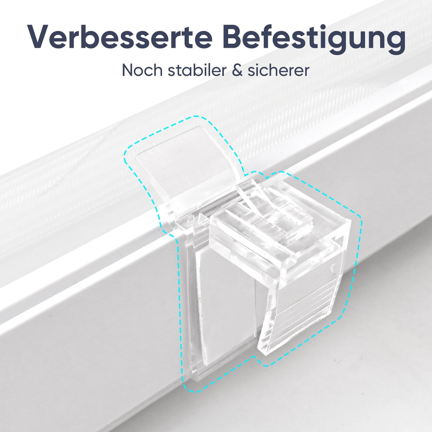 Sekey double roller blind waves Klemmfix without drilling for windows, double roller blind 105 cm wide, duo roller blind wave blinds sun protection, 105x130cm, white - BL-2621