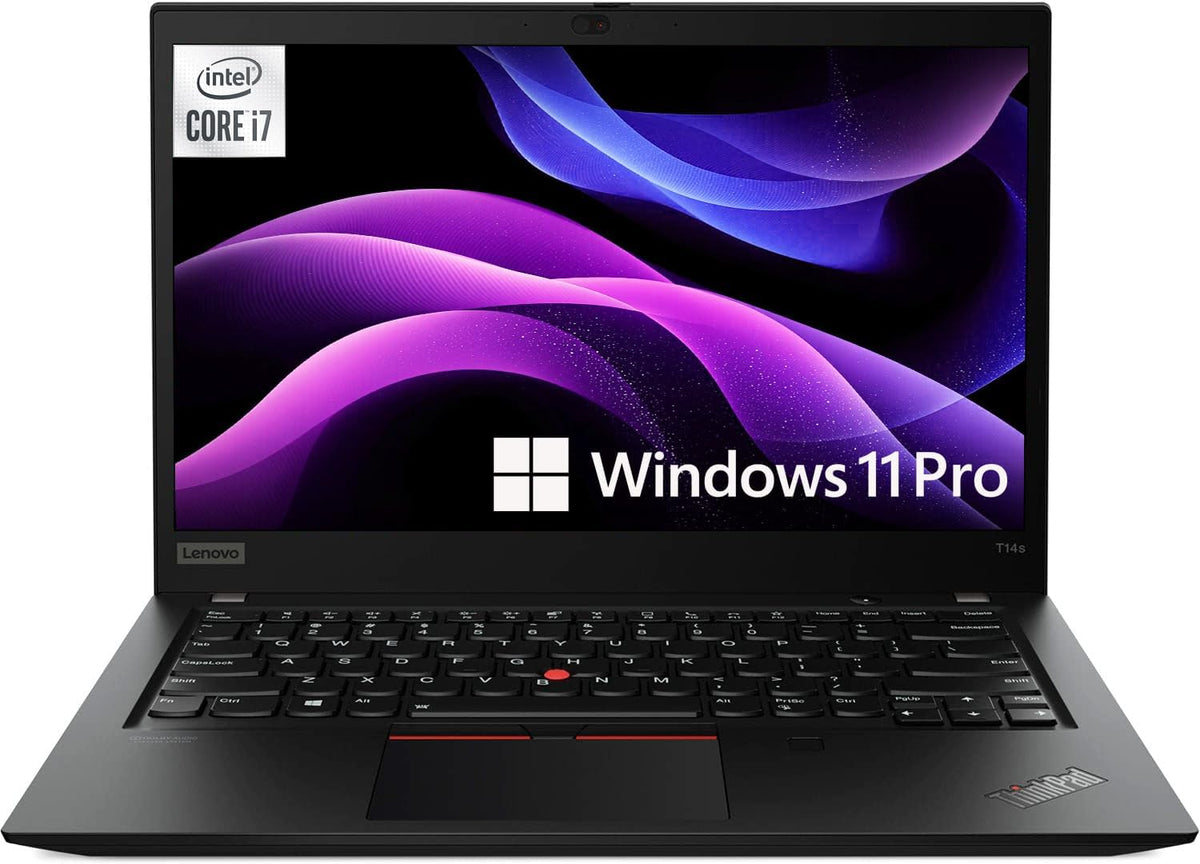 Lenovo ThinkPad T14s Gen 1 Business Laptop, 14-inch FHD (1920x1080), Intel Core i7-10610U, 16 GB RAM, 256 GB SSD, US QWERTY keyboard, Windows 11 Pro (Refurbished)