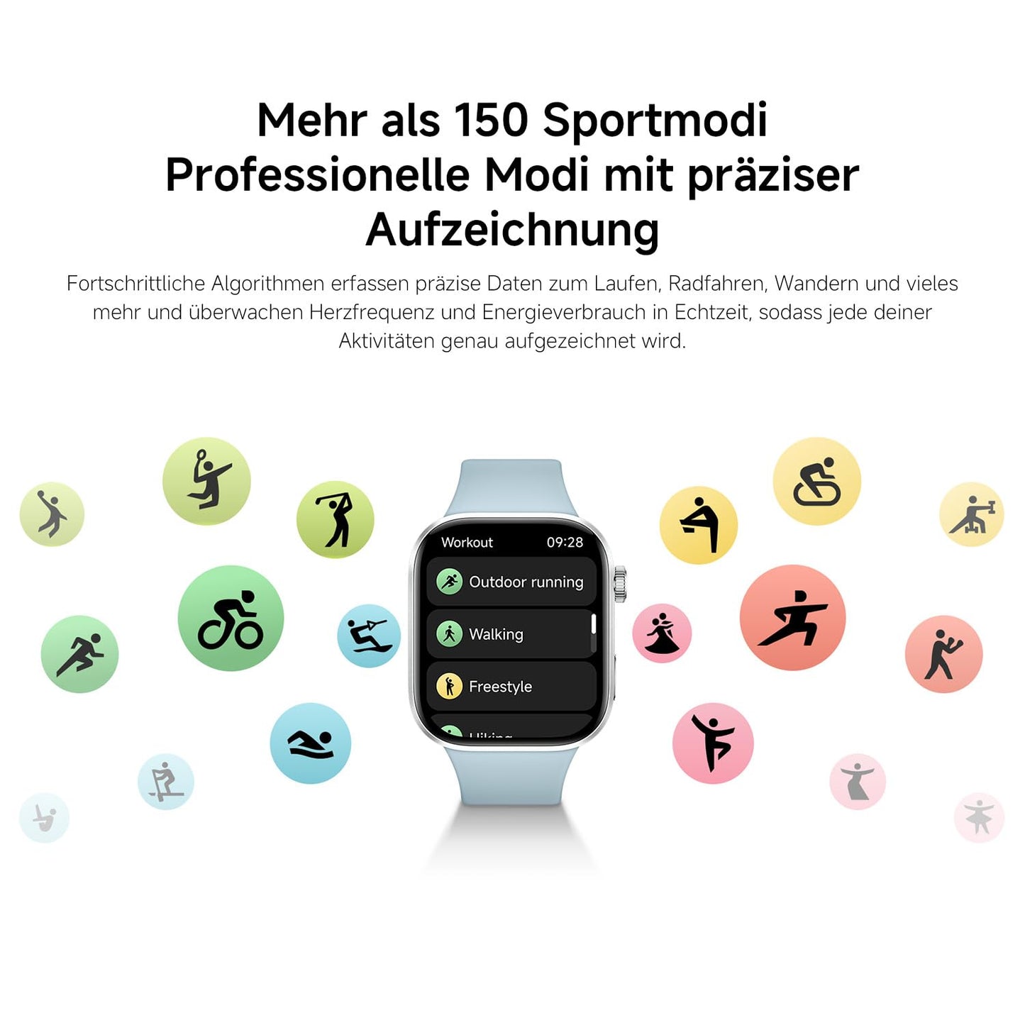 XIAOMI Redmi Watch 6, smartwatch for men and women, 2.07'' AMOLED, fitness tracker with heart rate/sleep/stress monitoring, 150+ sports modes, 24 days battery life, 5ATM, GPS, Android & iOS, Silver Gray - M2523W1