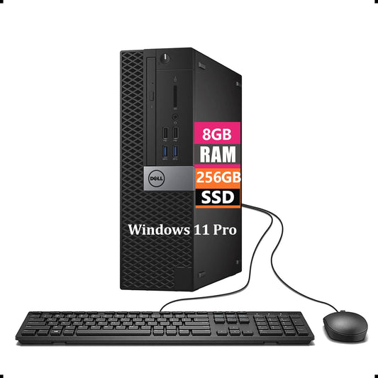 Computer desktop Dell Optiplex 3040 SFF, Intel Core i5-6500, 8 GB RAM, 256 GB SSD, WiFi, Bluetooth, US QWERTY Tastatur, Windows 11 Pro (Generalüberholt)