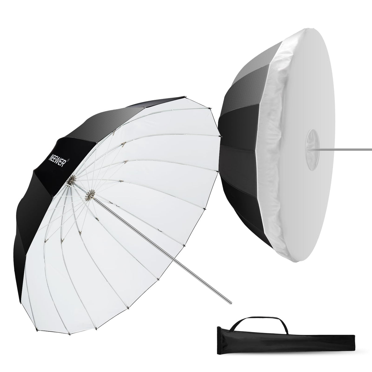 NEEWER 130cm Parabol Reflexschirm pentru fotografie cu interior alb - 10103470