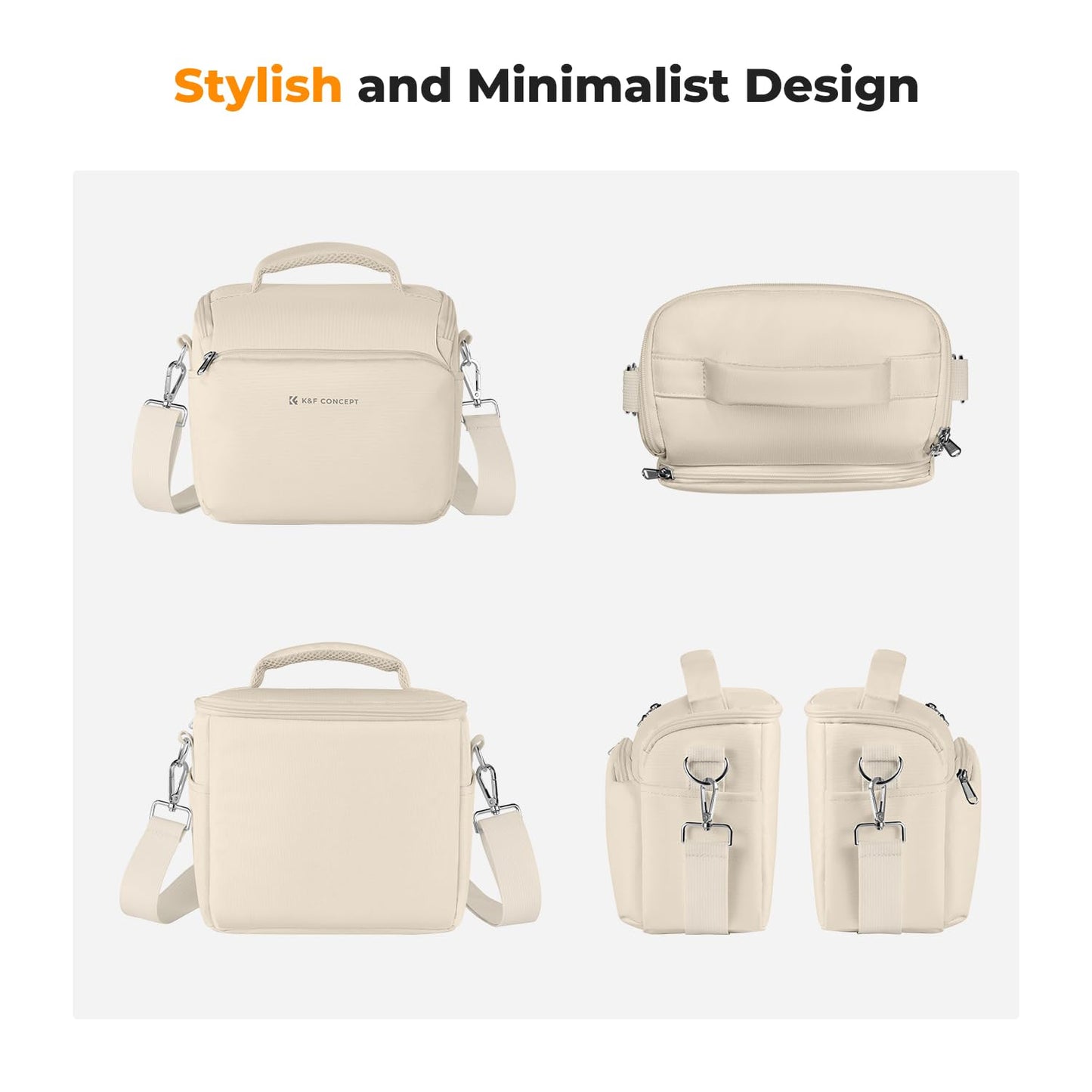 K&F CONCEPT Camera Backpack Camera Bag, SLR Bags Shoulder Bag, Camera Bag Liner Bag, Photo Bag for Photographers Suitable for Daily Use (Beige) - JPKF13.179V3US
