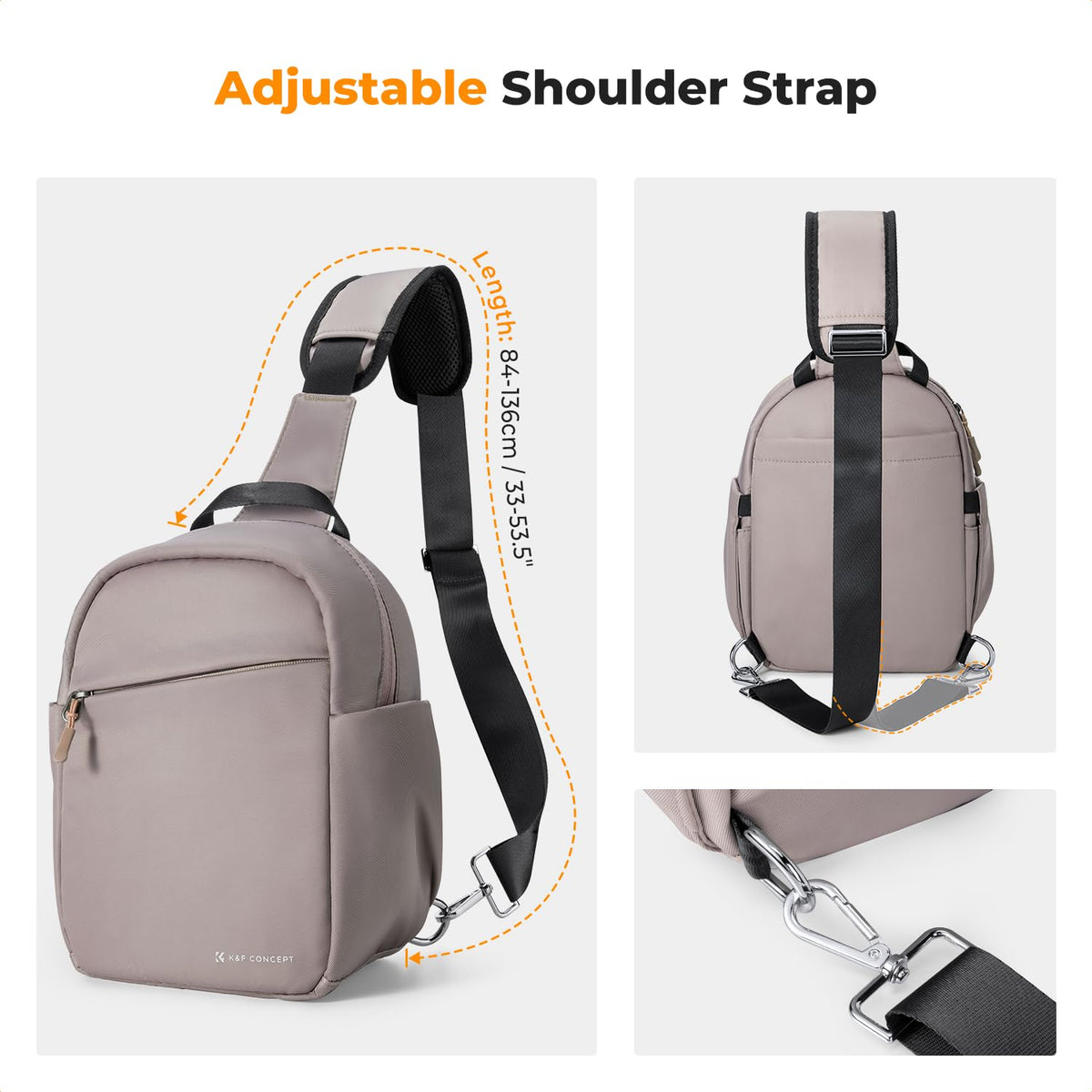 K&F CONCEPT Geantă pentru cameră, Geantă tip sling pentru cameră Rucsac foto mic - JPKF13.171V1US
