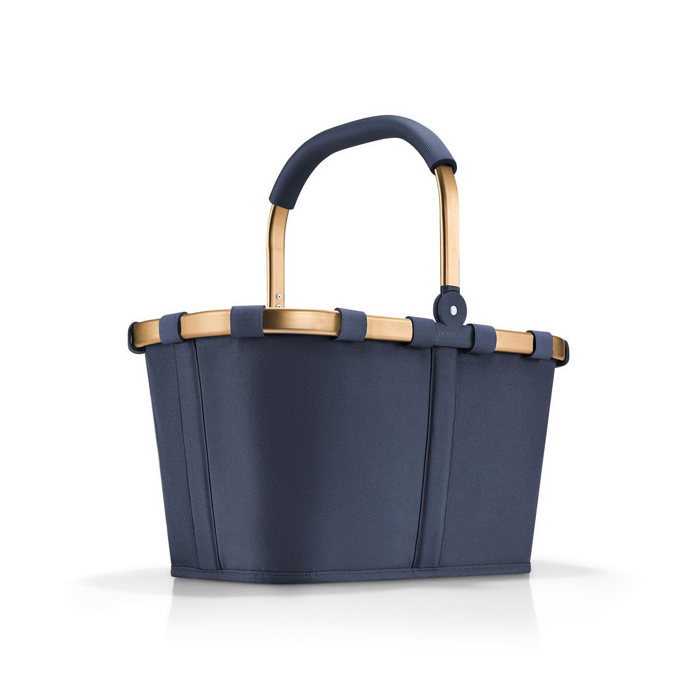 Reisenthel carrybag midnight gold – Stable shopping basket with plenty of storage space and practical inner pocket – Elegant and water-repellent design - BK4126