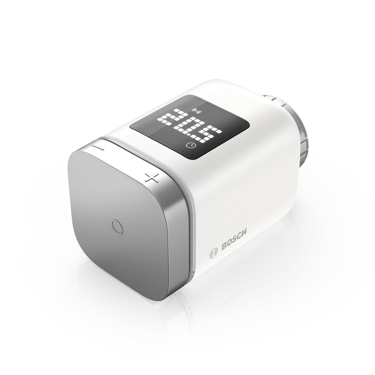 Bosch Smart Home Radiator Thermostat II [+M], a smart radiator thermostat for intelligent heating & energy saving, featuring Matter, app control, Apple Home, Google Home & Alexa, controller required. - 8750002861