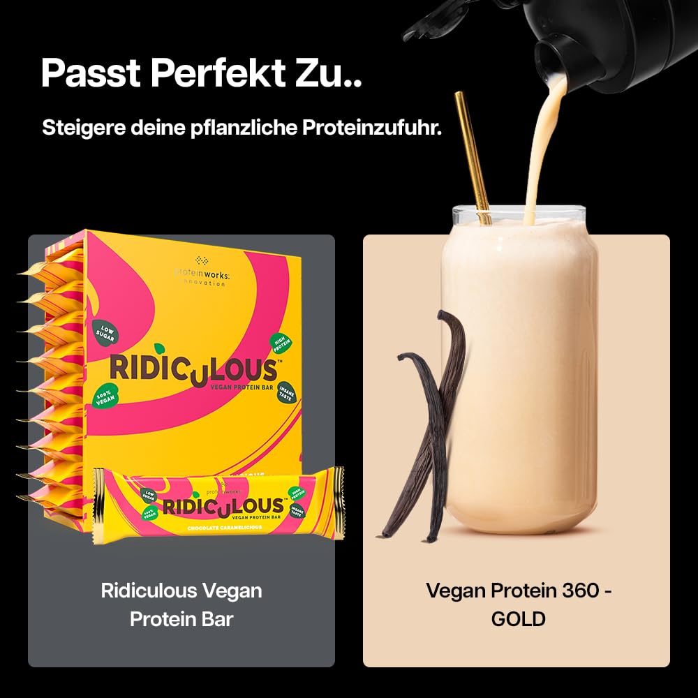 Protein Works | Vegan Protein 360 - Gold, Cremă de vanilie, 2kg - POWVEGANVAN2KG