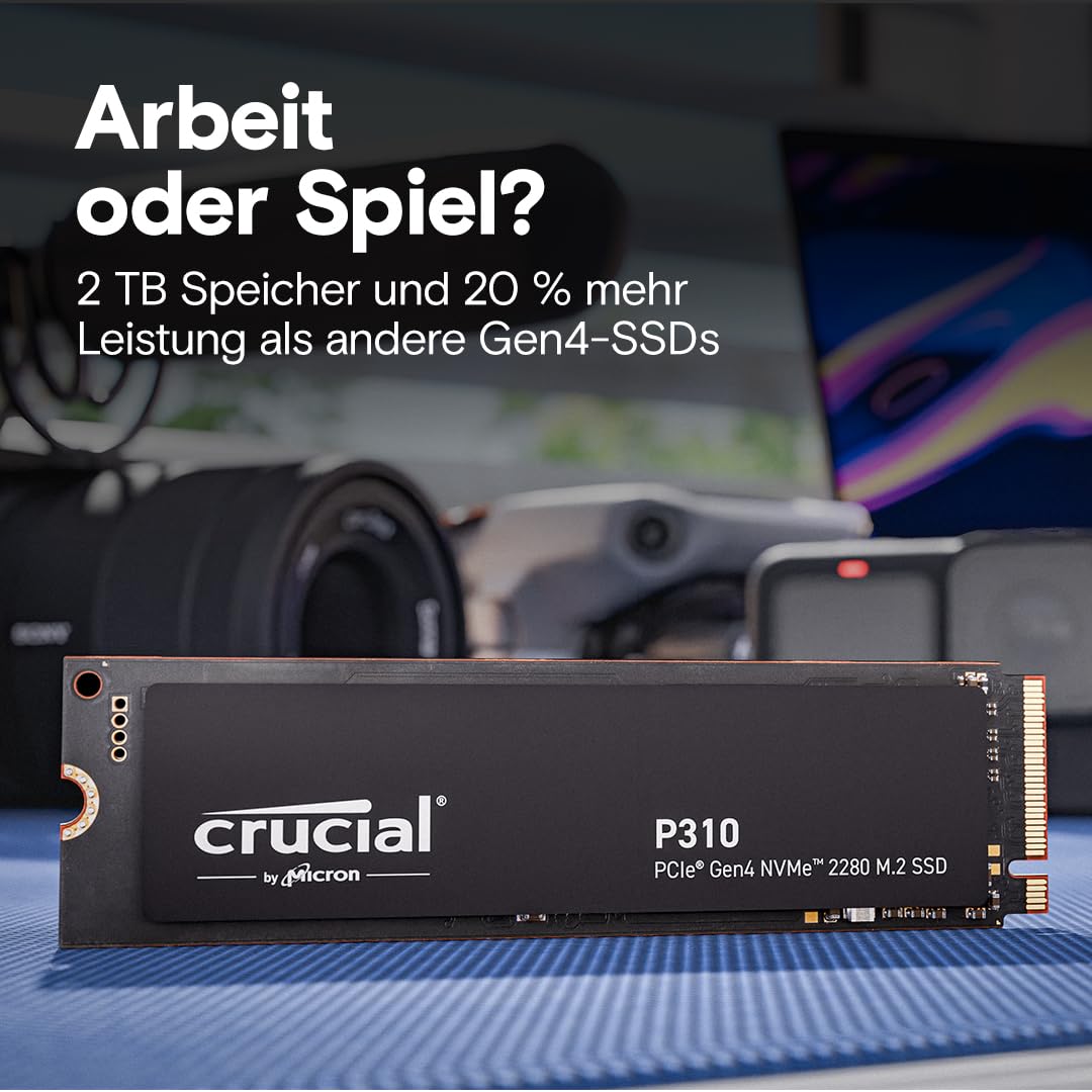 Crucial SSD 1TB M.2 (2280) P310 NVMe PCIe Gen4 internal - CT1000P310SSD8