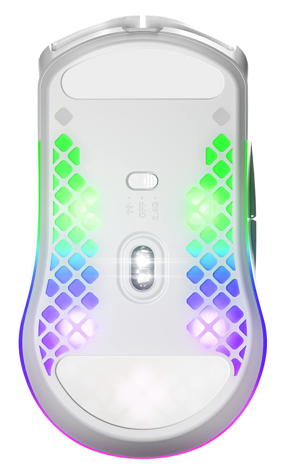SteelSeries Aerox 3 Wireless - RGB Gaming Mouse with Surface Holes - Ultra-lightweight, water-resistant design - Optical TrueMove Air Sensor with 18,000 DPI - Snow - 62608