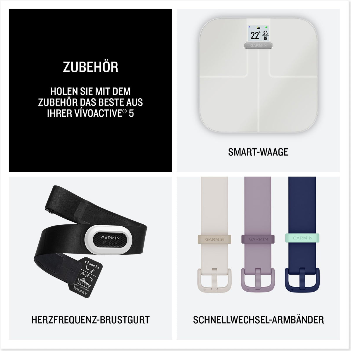 Garmin Vivoactive 5 recondiționat - Ceas inteligent GPS AMOLED cu funcții de fitness și sănătate, muzică, (Recondiționat) - 010-N2862-13