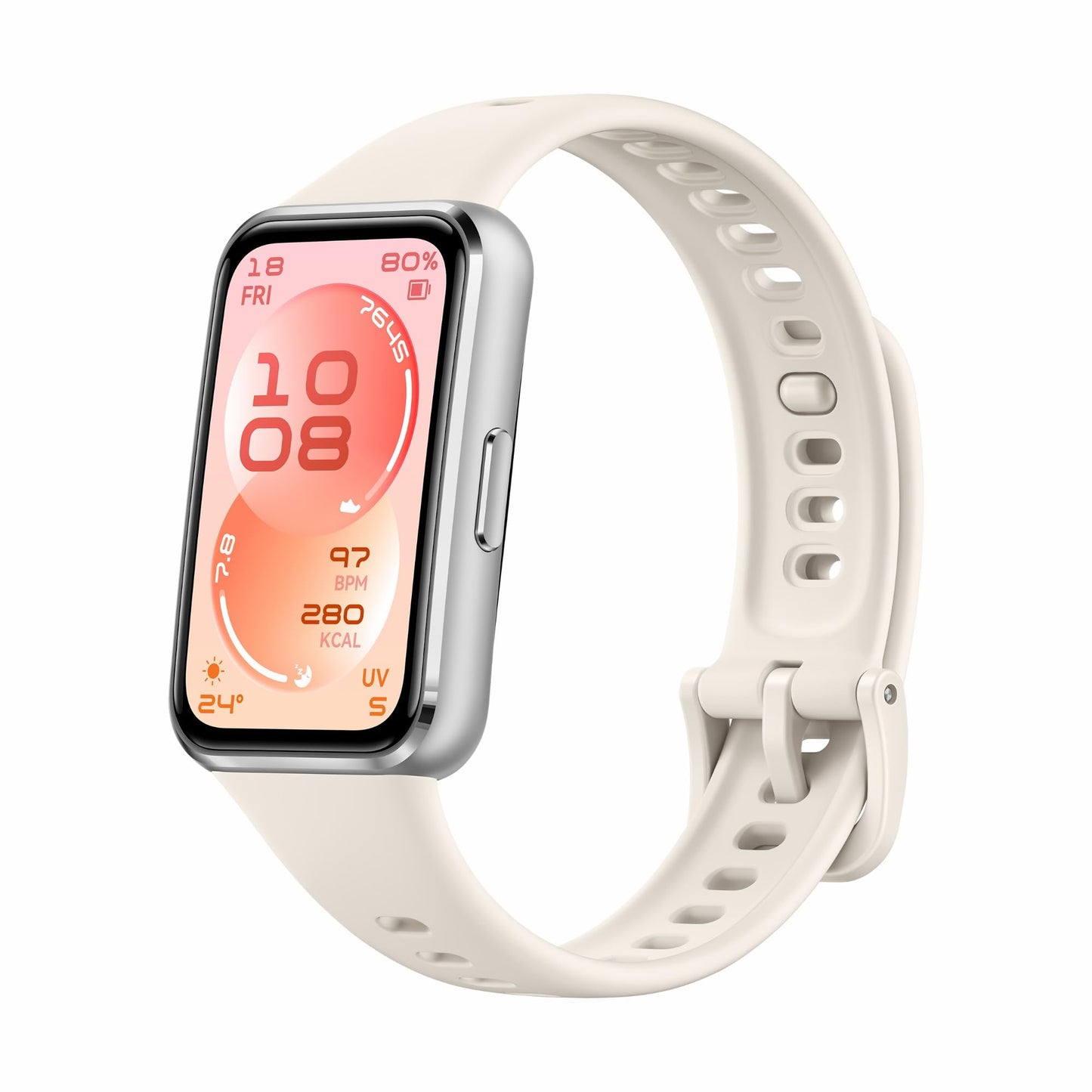 HUAWEI Band 11 Smartwatch, Fitness Tracker with 1.62" AMOLED Display, 1500 Nits, Heart Rate & Sleep Tracking, SpO2, Up to 14 Day Battery, Bluetooth, Android & iOS, Alloy Case, White - Candy-B29F
