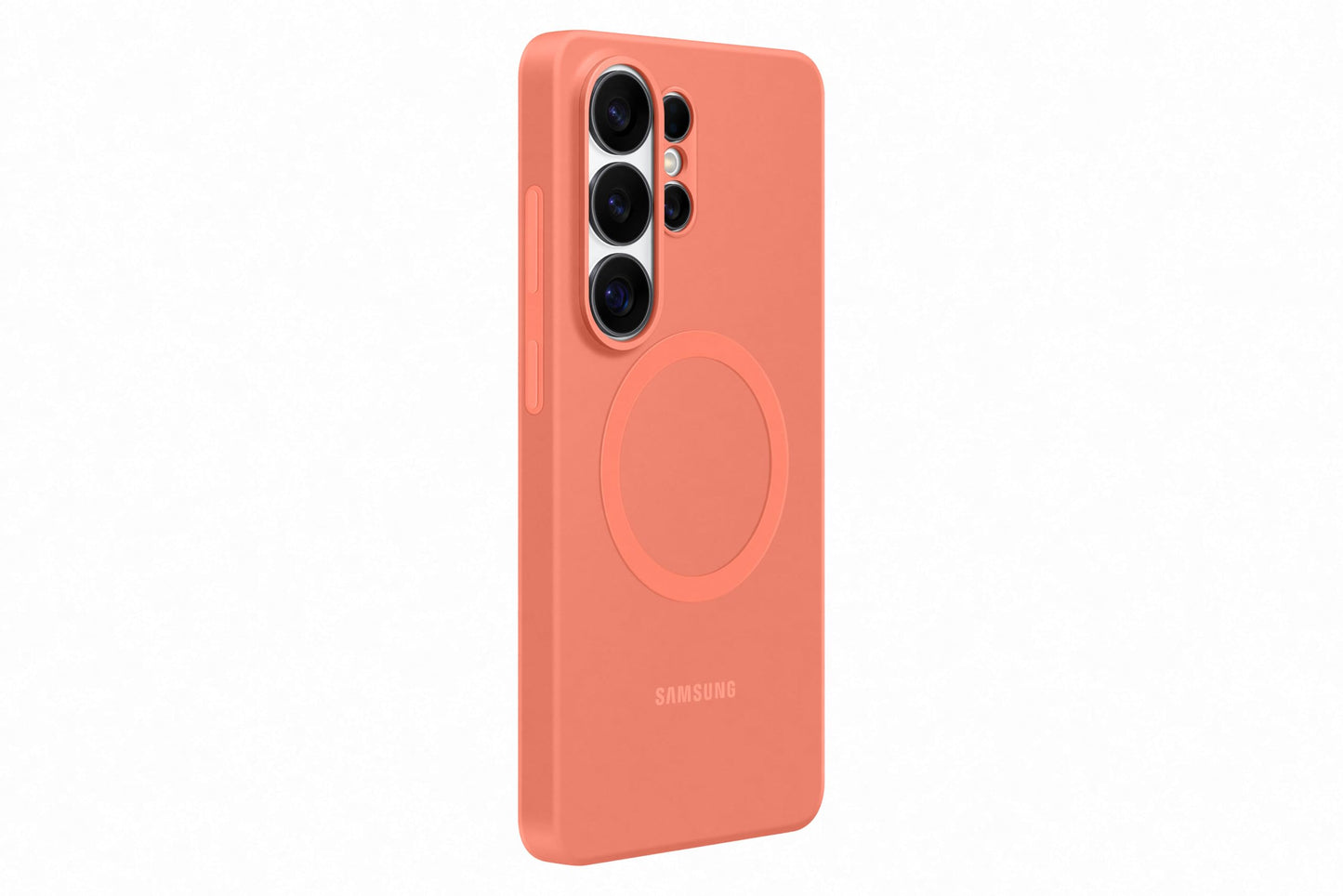Samsung Silicone Magnet Smartphone Case EF-ES948, case for the Galaxy S26 Ultra, mobile phone case with magnetic ring for attaching accessories, silicone, protective case, shockproof, thin and easy to grip, Coral Red - EF-ES948COEGWW