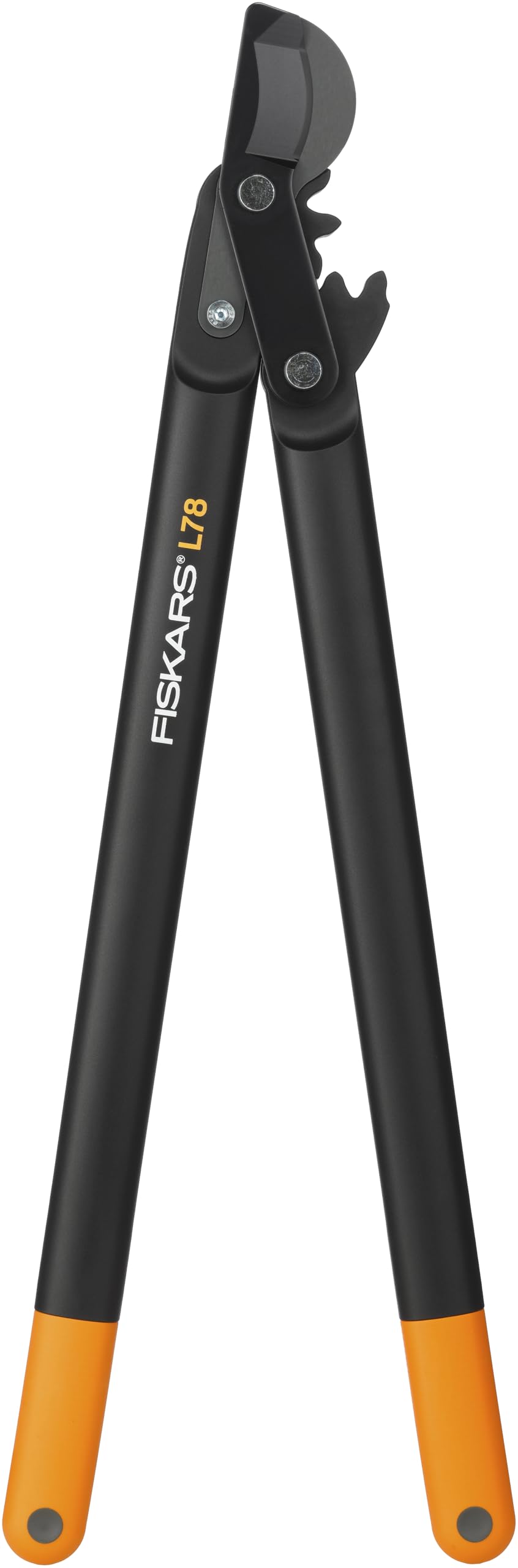 Fiskars PowerGear II Bypass Pruning Shears for Fresh Wood, Non-Stick Coated, Hardened Precision Steel, Length: 70 cm, Black/Orange, L78, 1000584 - 112590