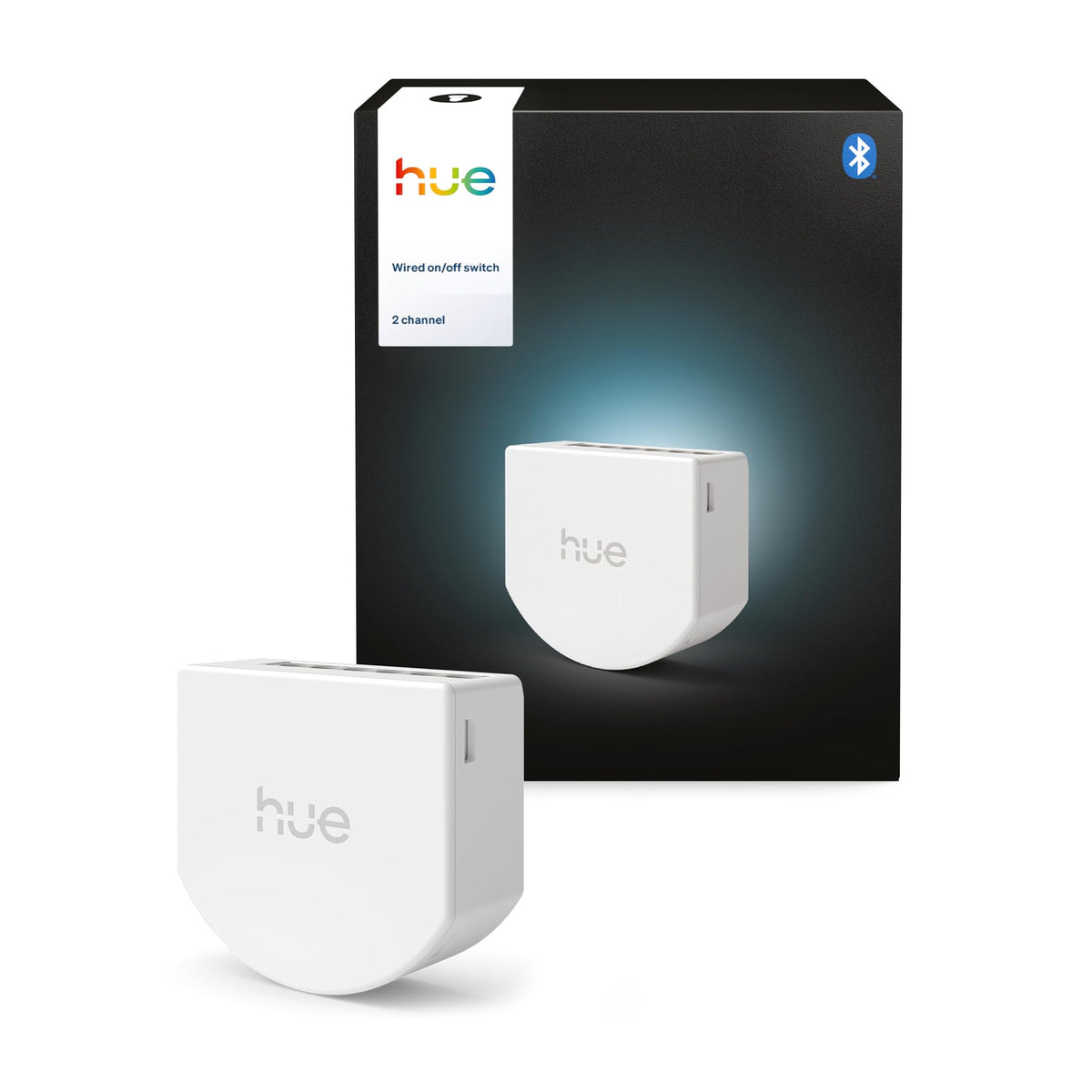 Philips Hue comutator inteligent cu fir, pachet de 1, 2 canale, pentru controlul simplu al luminilor Hue, fără baterii, controlabil prin aplicație sau comandă vocală, compatibil cu Apple, Google și Alexa. - 929004296801
