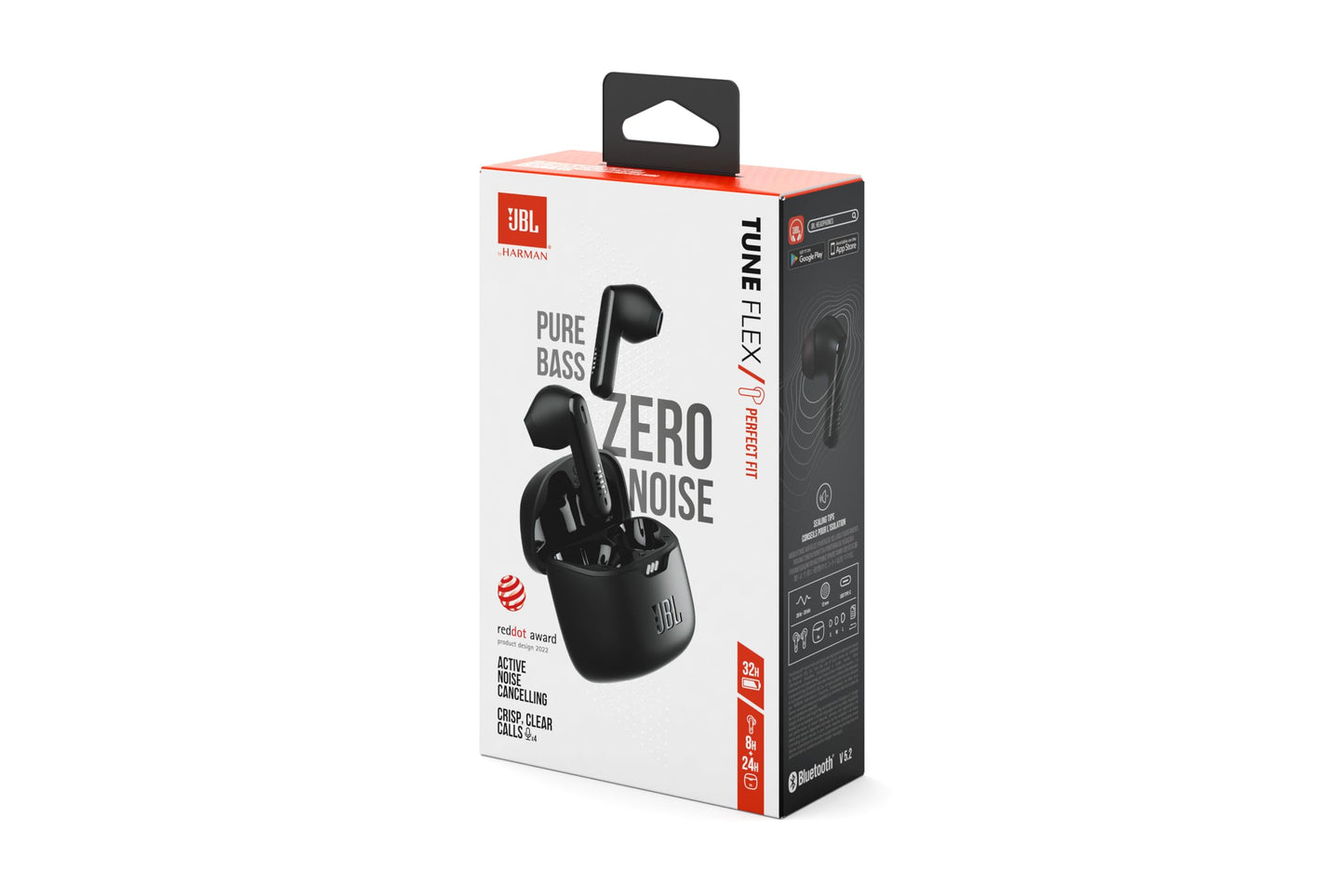 JBL Tune Flex TWS - waterproof, true wireless in-ear headphones with noise canceling - black - with up to 32 hours of music playback - JBLTFLEXBLK
