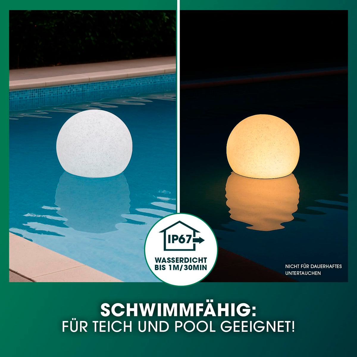 EASYmaxx Lampa solară cu schimbare de culoare | Lampa solară LED cu aspect de piatră | Bilă solară rezistentă la intemperii | Bilă solară cu telecomandă | Lumină solară cu țăruș de pământ | Aspect de piatră gri alb - 19677