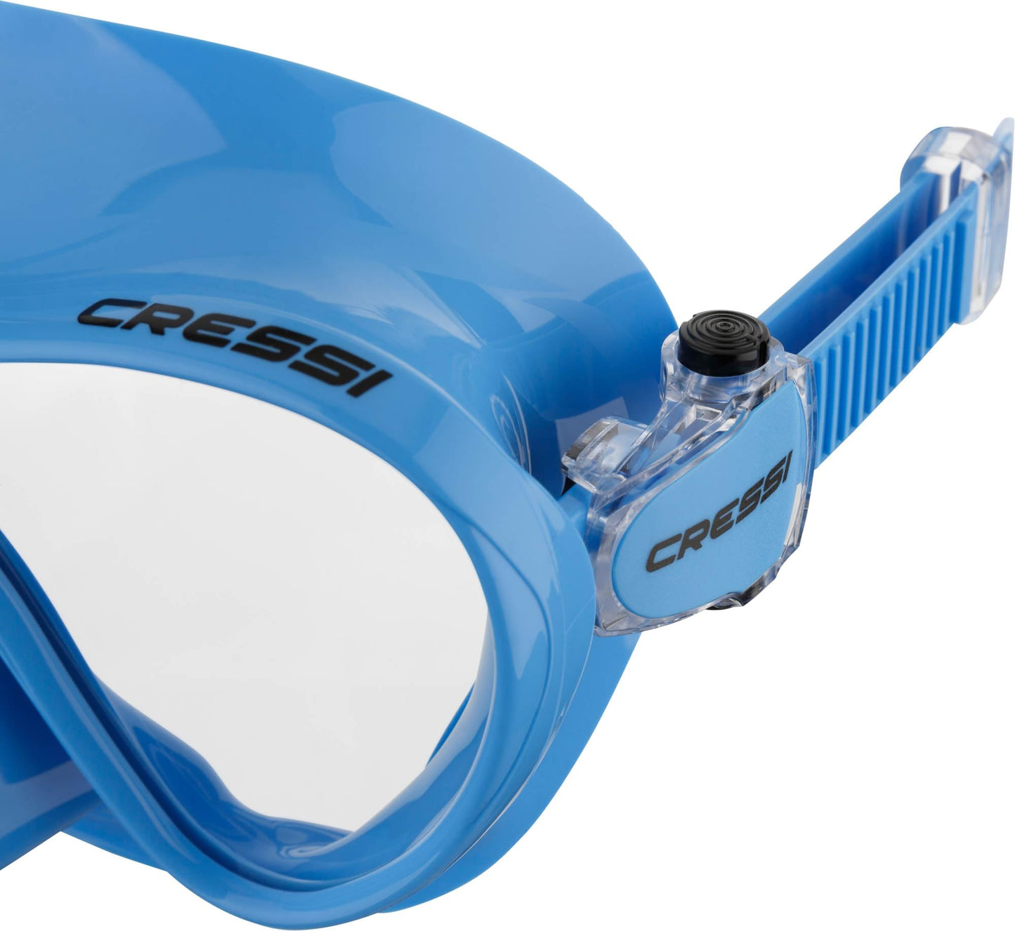 Cressi Frameless Diving Mask F1 - Fog-free Glass Lens, Diving Goggles - Ergonomic Silicone Rim, Snorkel Mask - Dry Snorkel & Snorkel Set - Blue - Mask - ZDN281020