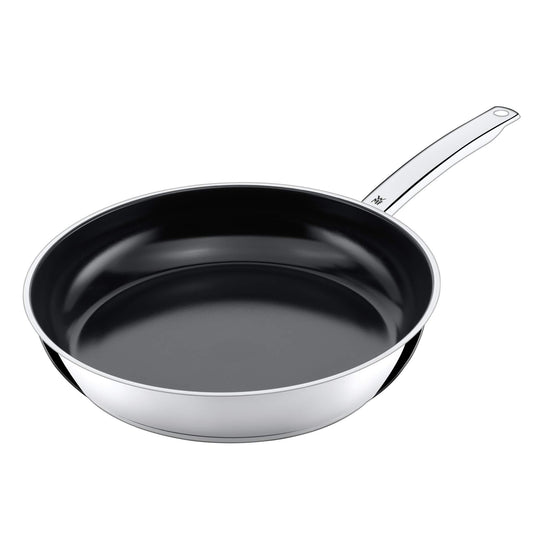 WMF Durado frying pan 32 cm induction, stainless steel pan with high edge with non-stick coating, suitable for all types of stoves, long heat retention, ceramic coating, oven safe up to 260 degrees - 748326021