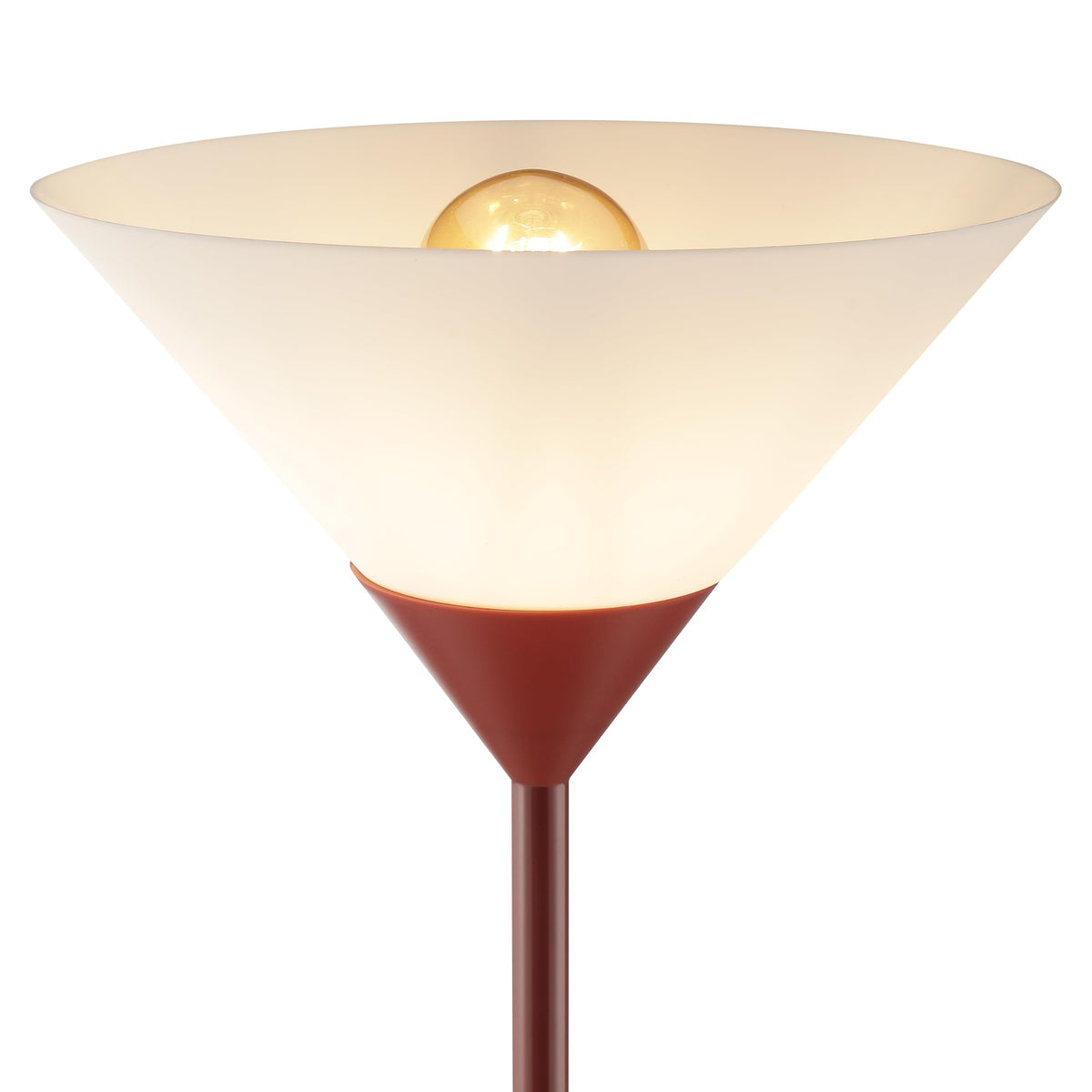 Brilliant Spari Floor Lamp with Reading Light in Red - LED Floor Lamp - 1.8 m Standing Light - Suitable for LED Bulbs (E27 & E14 Socket) - with Adjustable Reading Arm - 93008/01