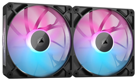 CORSAIR iCUE LINK RX140 RGB ventilatoare PWM de 140mm – pachet dublu, negru - CO-9051020-WW