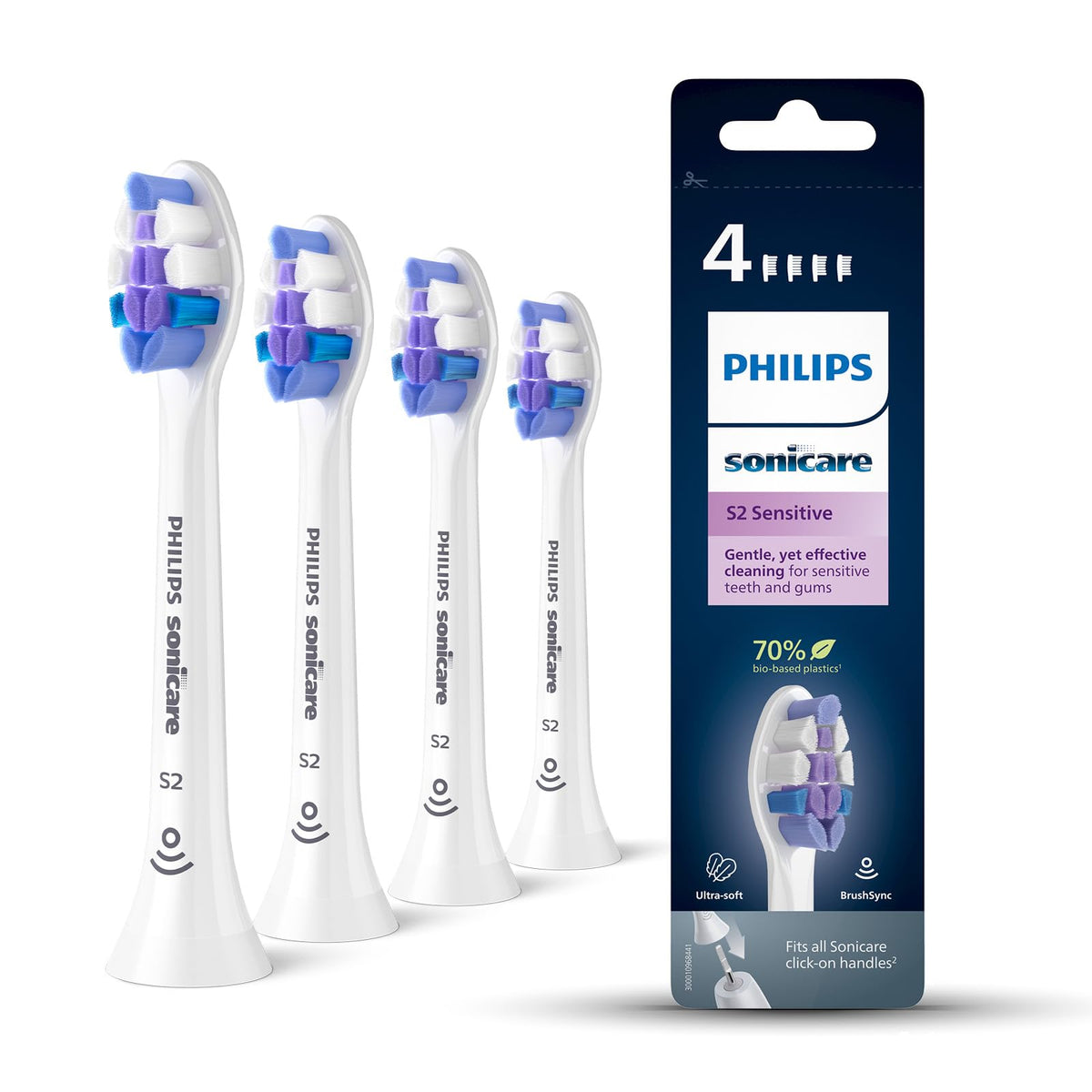Philips Sonicare capete de periuță, S2 Sensitive (produs vechi) - HX6054/10