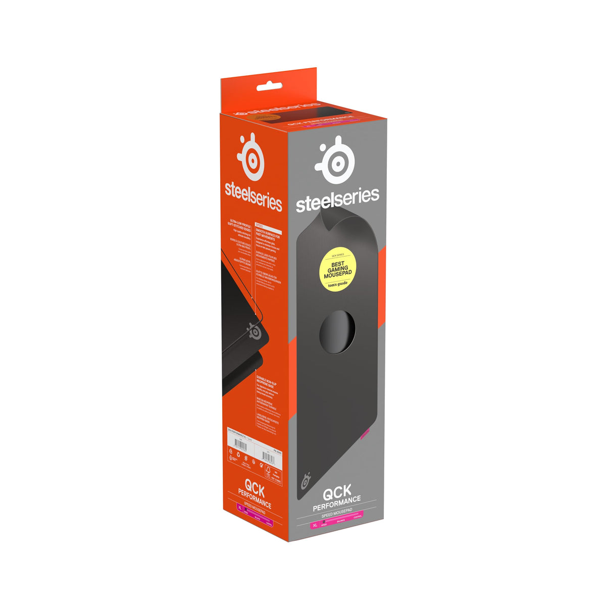 Steelseries QcK XL Performance Speed Gaming Mousepad – Extra thick for smooth gliding – Flat, stitched edges – Non-slip neoprene rubber base – 900 x 400 mm – FPS, MOBA, RTS, MMO - 63431