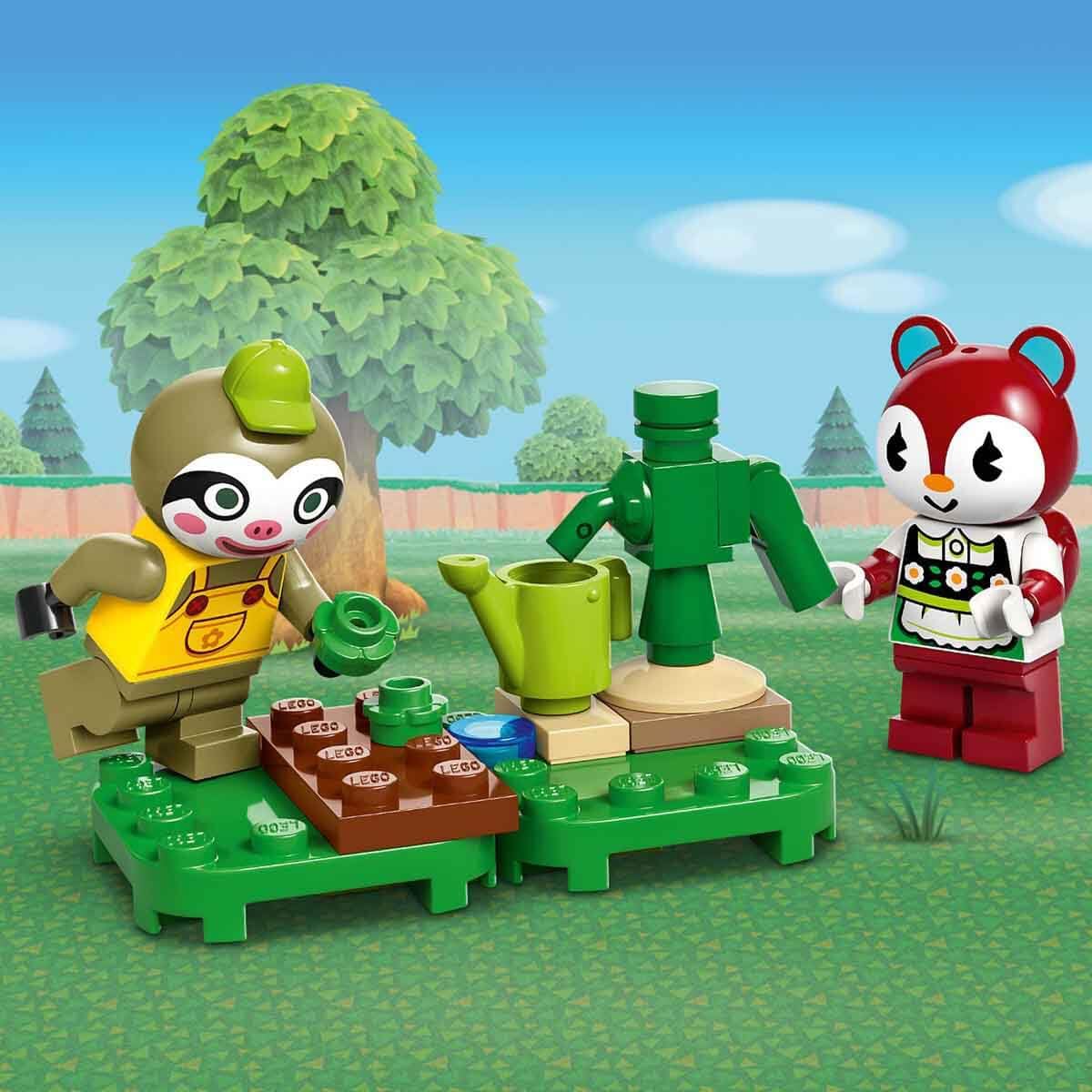 LEGO Animal Crossing Gerd's caravan & gardening, building set for role play, toy car for children, gift for girls and boys aged 7 and up, video game toy with animal figures 77054