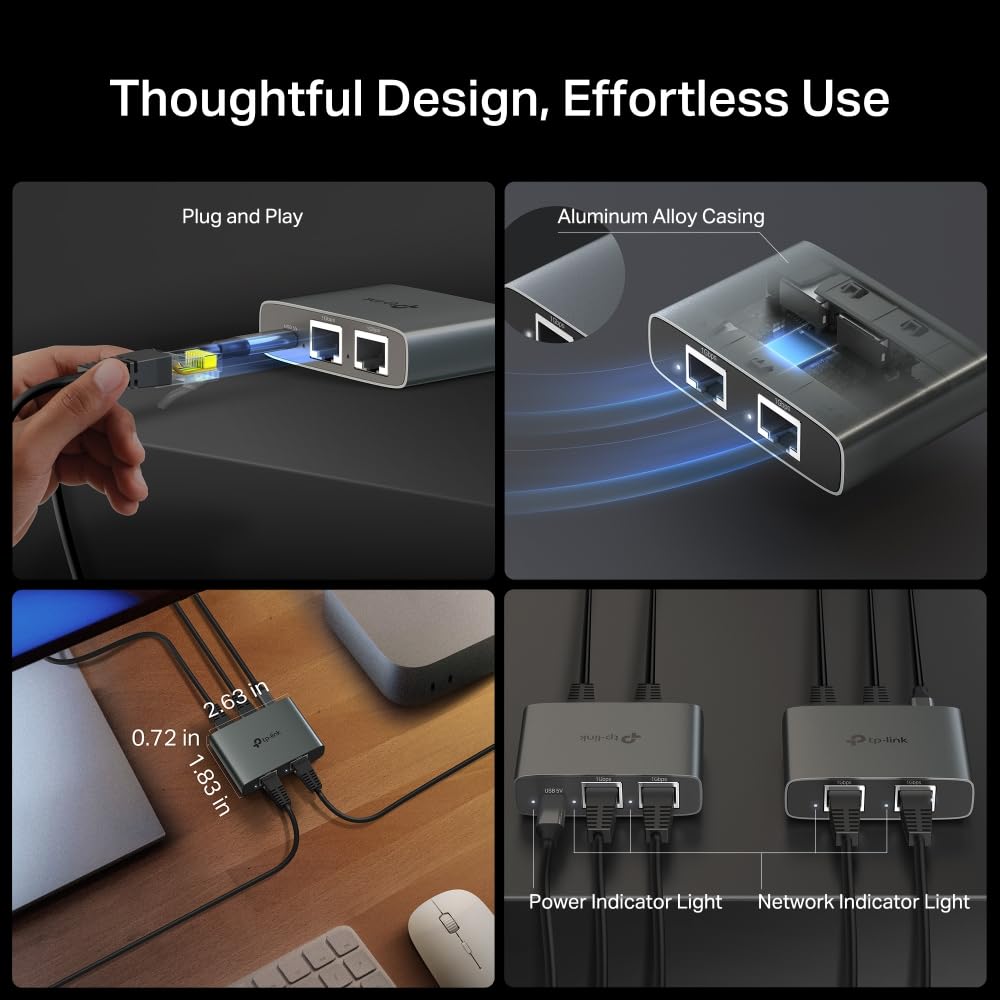 TP-Link EH310 LAN Splitter 1 to 3 (Gigabit Ethernet Splitter)