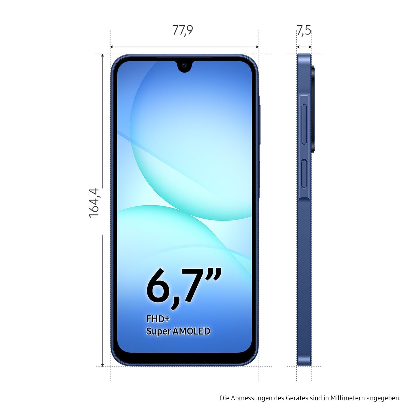 Samsung Galaxy A17 5G AI Smartphone, AI Phone with Android, Thin 7.5mm Frame, 50MP Camera, 128GB Storage, 4GB RAM, 5,000mAh Battery, Blue, 2.5 Year Manufacturer's Warranty [Amazon Exclusive] - SM-A177B/DS