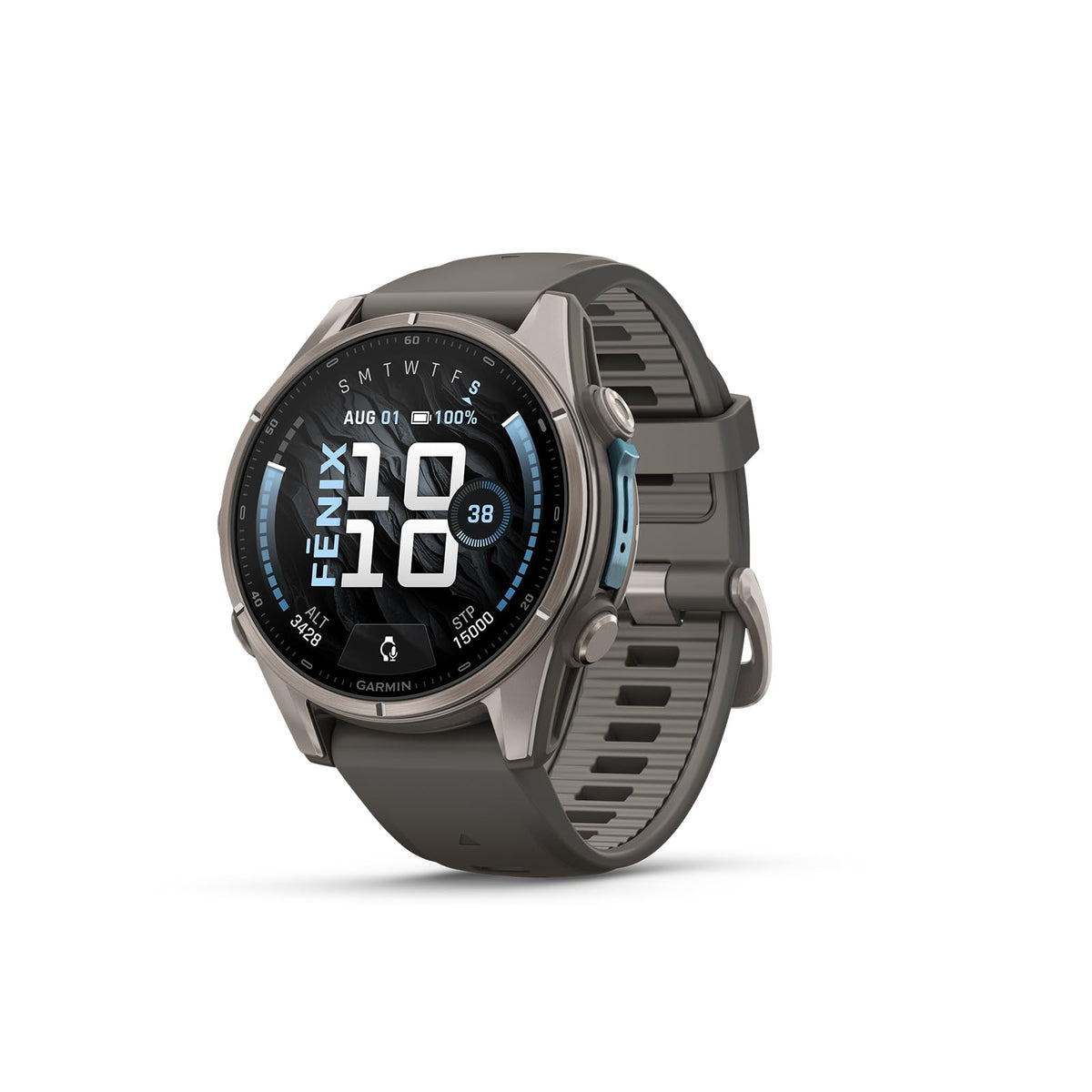 Garmin Fenix 9, 43 mm, GPS-Multisport-Smartwatch, Kieselgrau/Titan - 010-04761-11