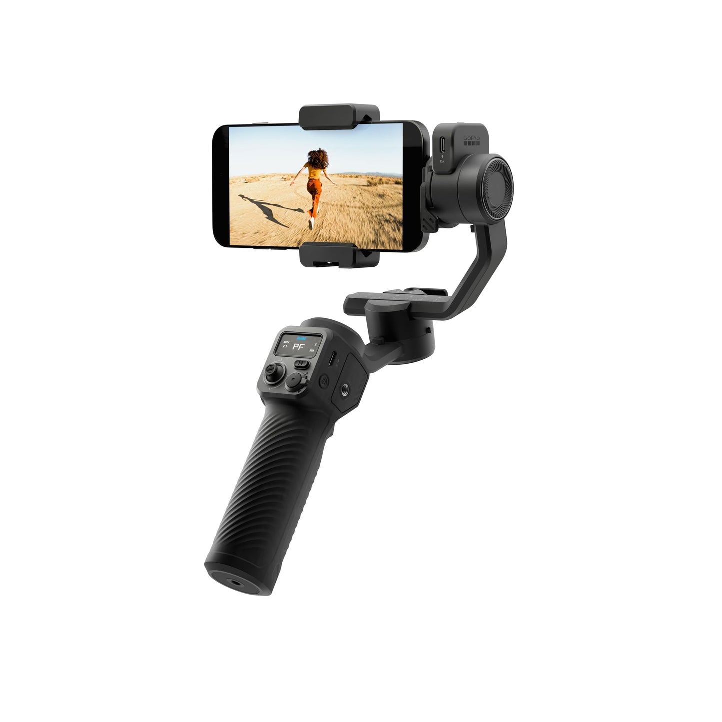 GoPro Fluid Pro AI 3-Axis Gimbal Stabilizer for GoPro Cameras and Smartphones, Subject Tracking, Lighting, Wireless Camera Control, Portable, Vlogging, 360° Rotation, Device Charging - AGMSS-011-EU