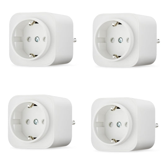 Amazon Basics Priză inteligentă WLAN Wi-Fi pentru priză EU, pentru interior, compatibilă doar cu Alexa, Alb, set de 4 bucăți - HPP-C11N-WB-4P