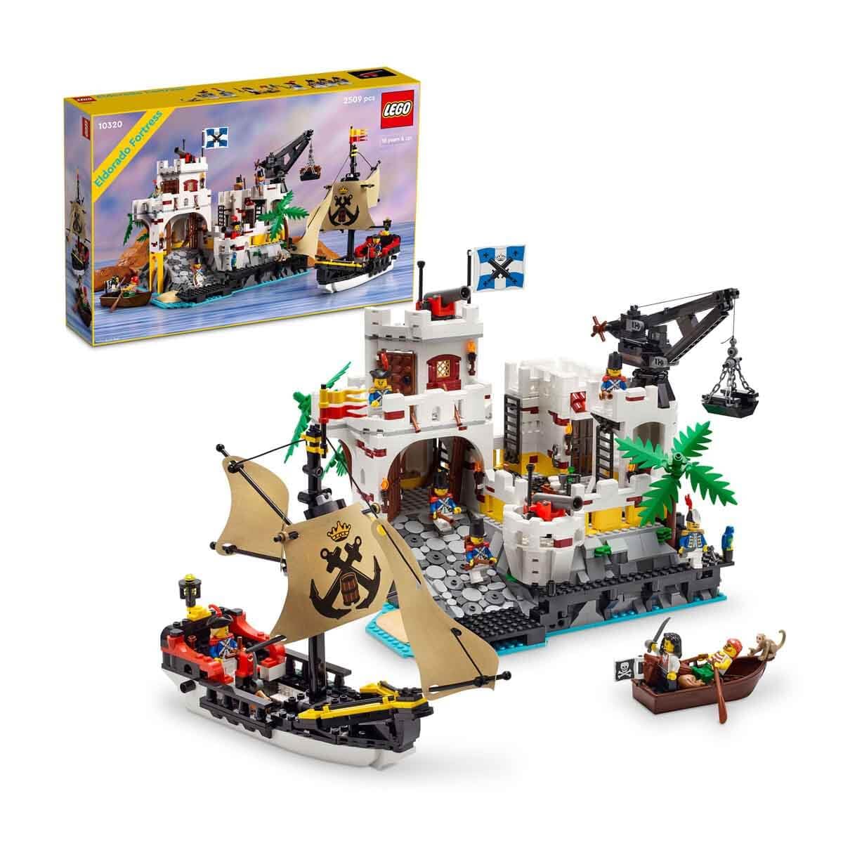 Lego 10320 Icons Eldorado Fortress, adult model kit with pirate ship and 8 minifigures - 6426509