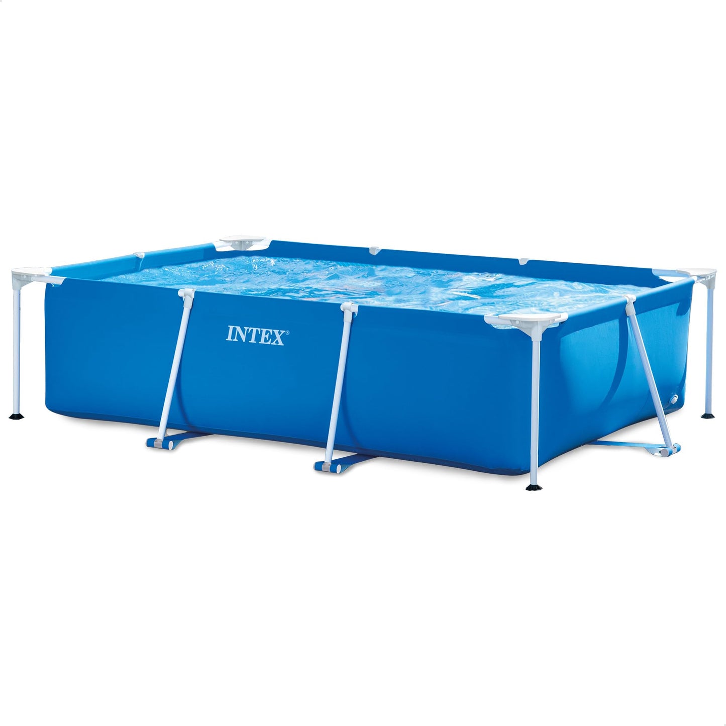 INTEX "Metal Frame" pool rectangular above ground pool (260 x 160 x 65cm) children's pool family pool swimming pool volume approx. 2,282l, blue (28271NP)