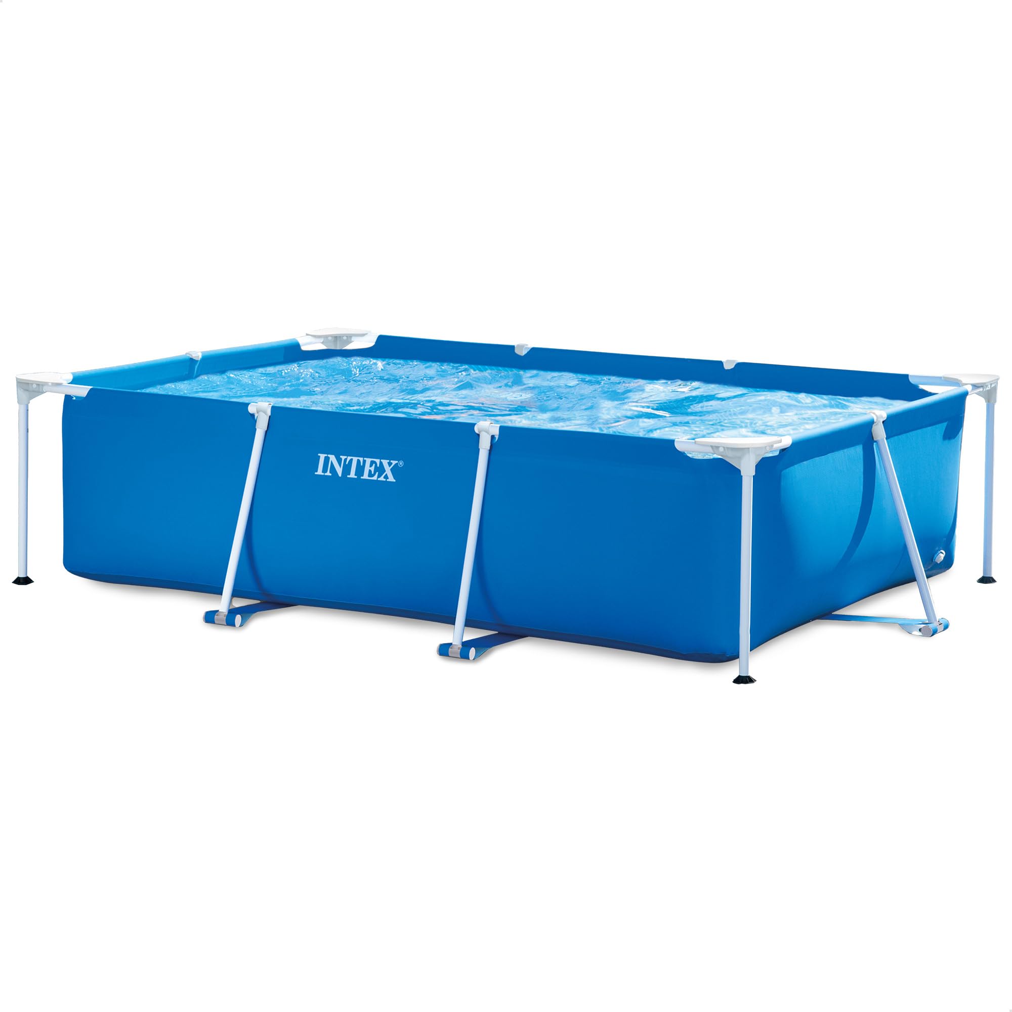 INTEX "Metal Frame" pool rectangular above ground pool (260 x 160 x 65cm) children's pool family pool swimming pool volume approx. 2,282l, blue (28271NP)