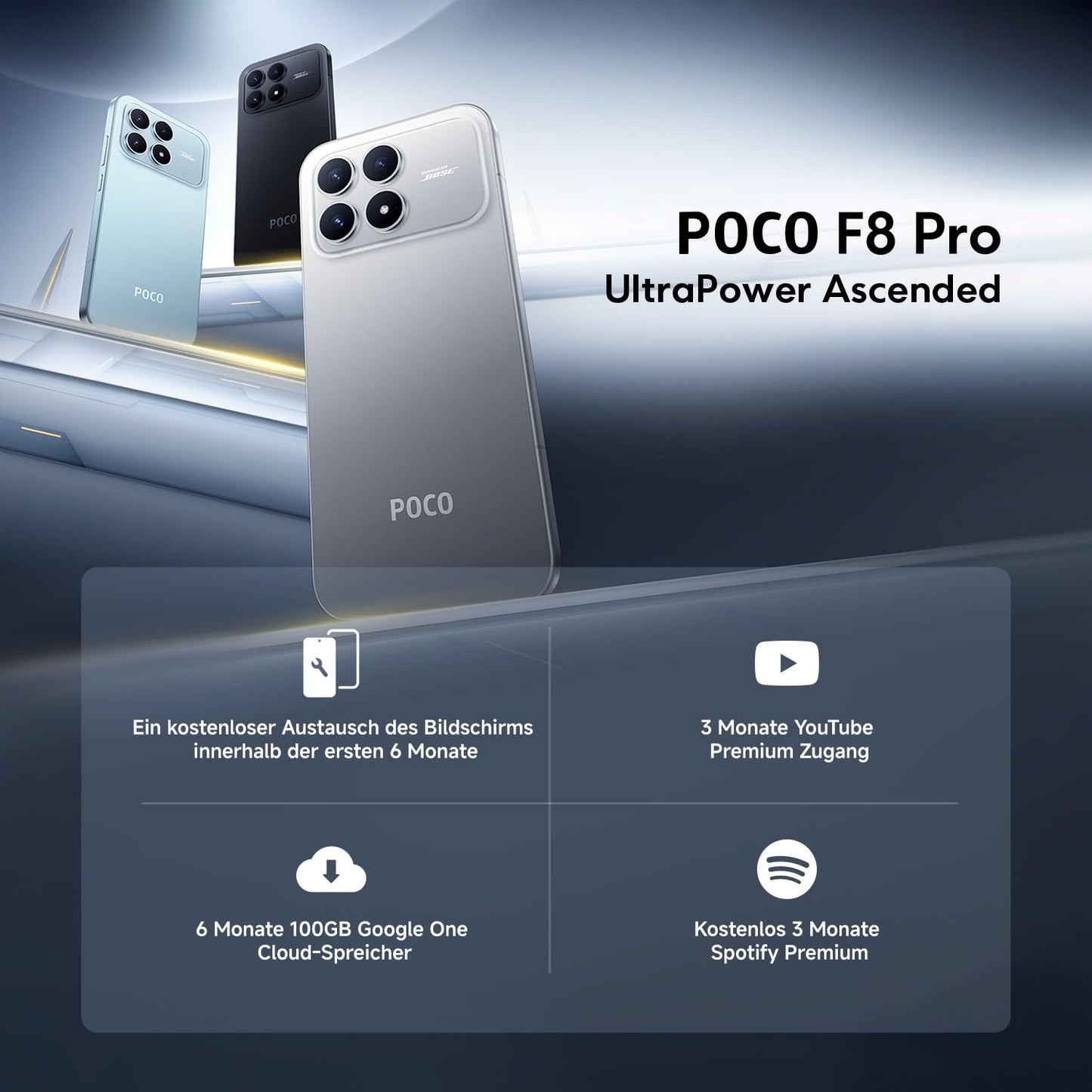 XIAOMI Poco F8 Pro Smartphone, 12+512GB, 6210mAh, 50MP, Blue