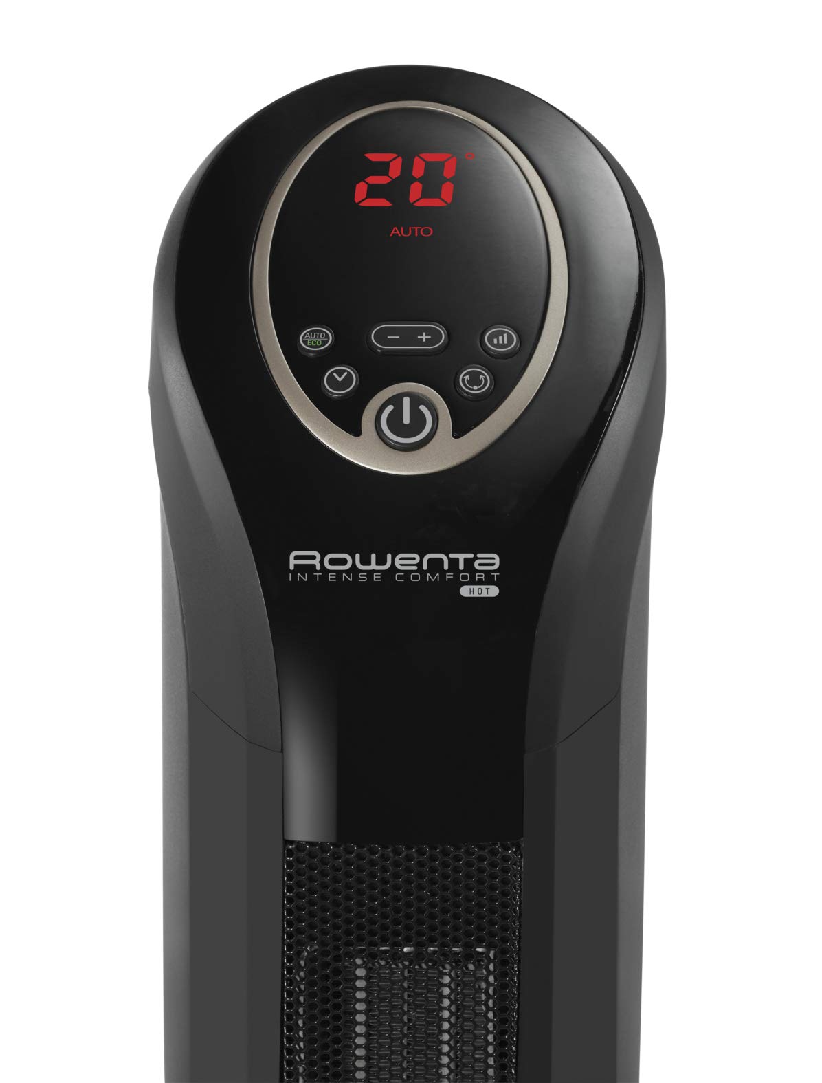 Rowenta SO9420 Intense Comfort Hot Ceramic Tower Heater | Fan Heater | 2400W | Electric Heating | Energy Efficient | Indoor Use, Black, 22.5 x 21.8 x 81.5 cm - SO9420F0