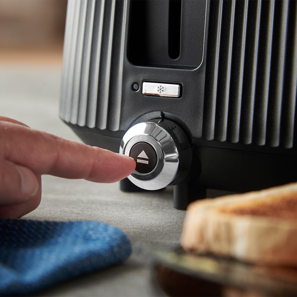 Russell Hobbs Toaster Brontë Black, 2-Slice, Matte Finish, Lift & Look - 26760-56