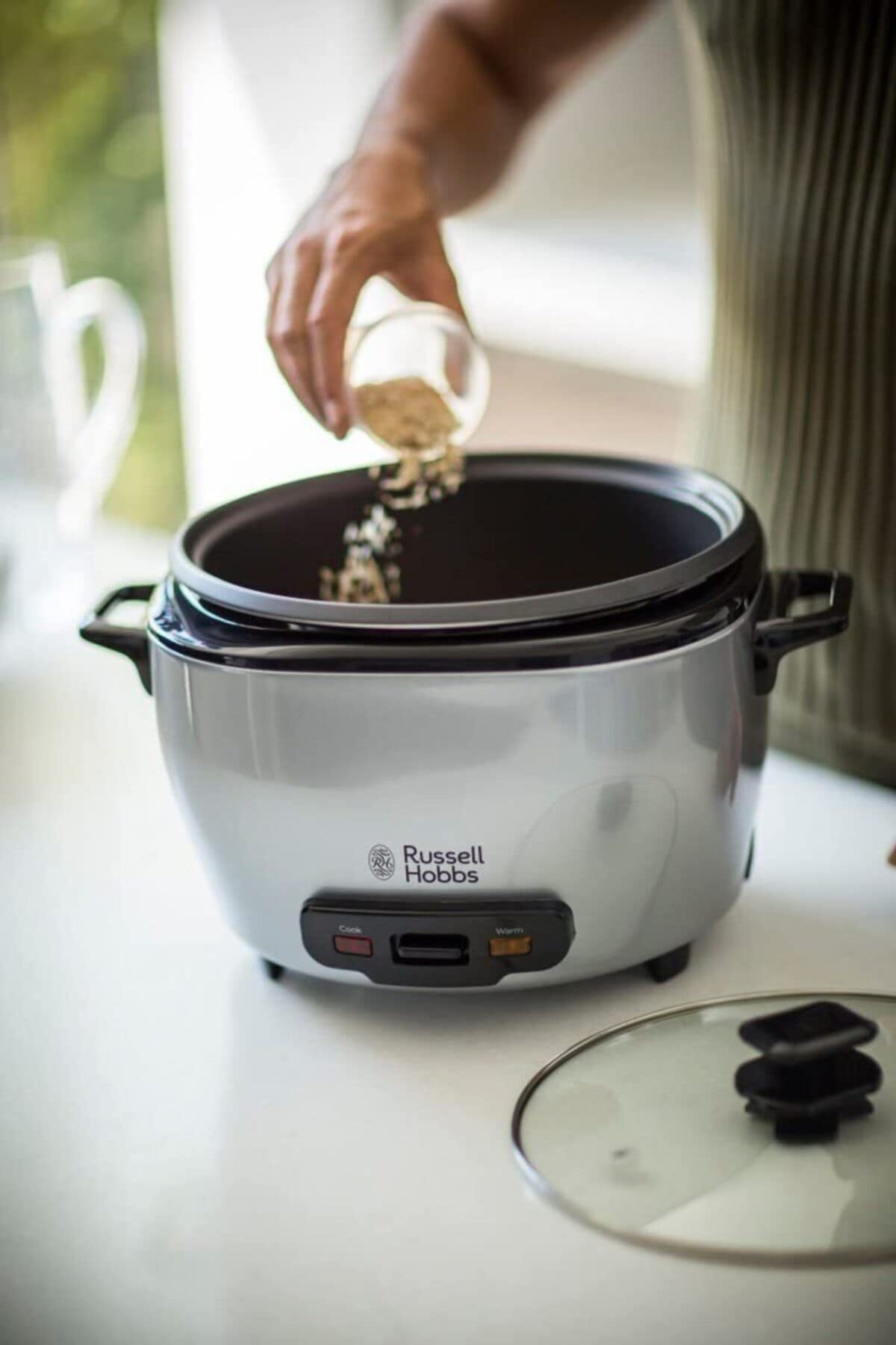 Russell Hobbs rice cooker [XL] 5l incl. steamer insert MaxiCook (keep warm function, non-stick coated cooking pot, rice spoon & measuring cup, slow cooker for vegetables & fish etc) 23570-56