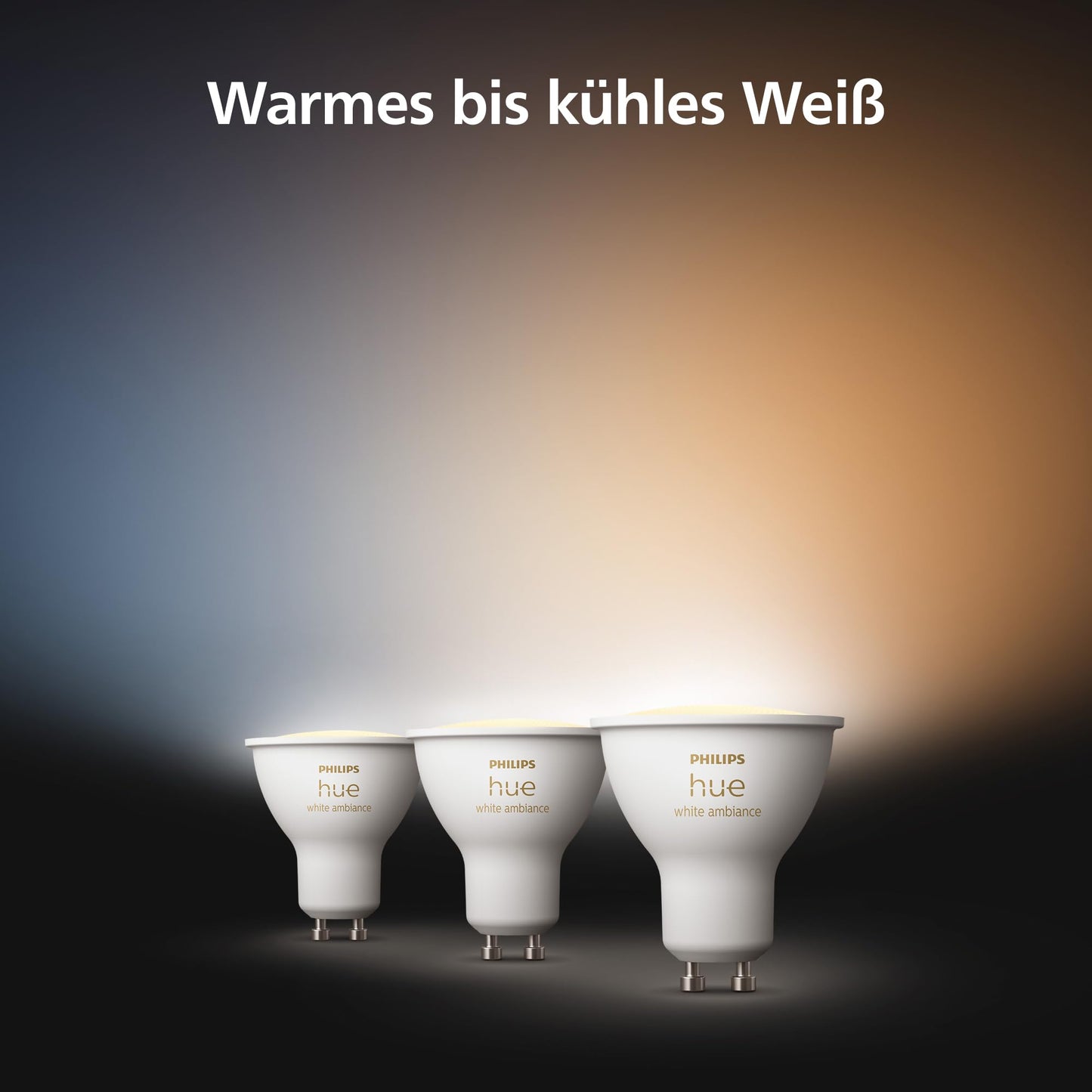 Philips Hue White Ambiance GU10 3-Pack (929003666703)