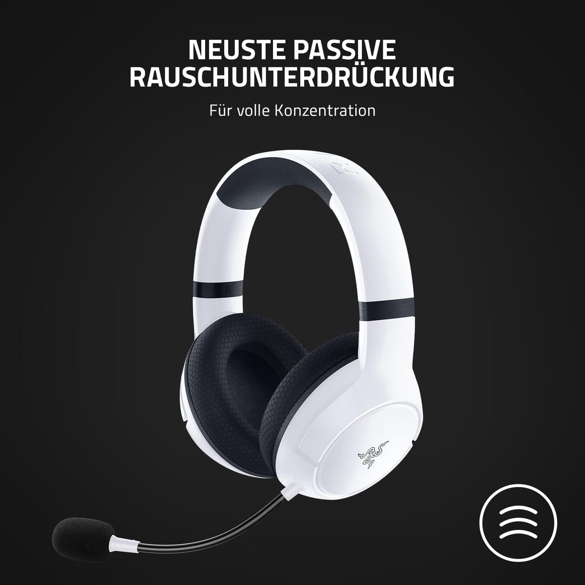 Razer Kaira - Wireless Gaming Headphones for Xbox Series X (Triforce Titanium 50mm Drivers, HyperClear Cardioid Microphone, Xbox Wireless, Windows Sonic) Mercury White - RZ04-03480200-R3M1