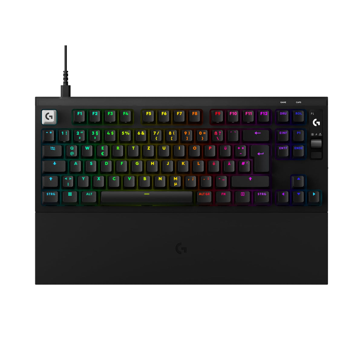 Logitech G PRO X2 Rapid Wired Gaming Keyboard, DEU QWERTZ - Black - 920-014078