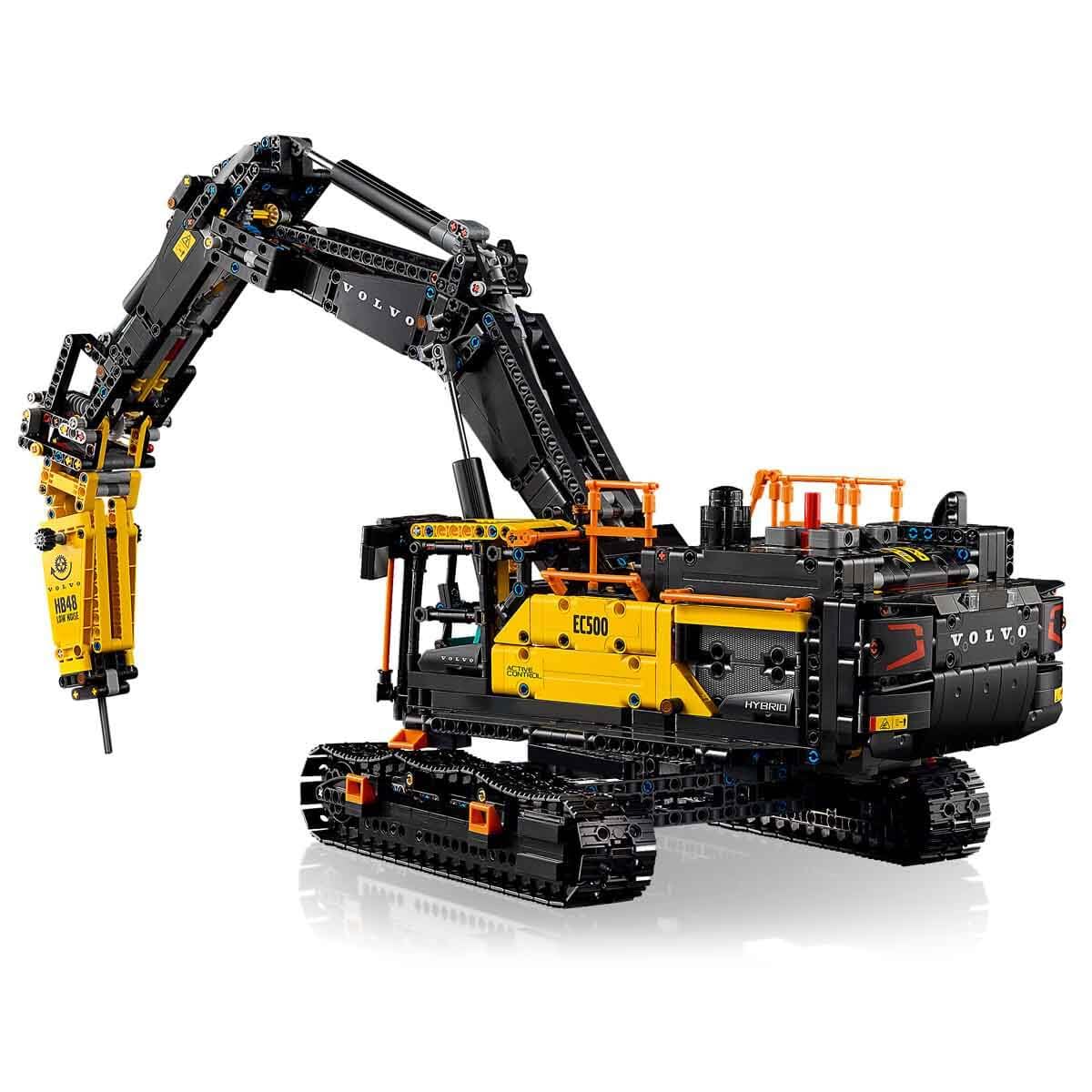 LEGO Technic Volvo EC500 Hybrid Excavator - Motorized Toy Car Model for Adults with Moving Boom, Chain Drive and Interchangeable Hammer and Shovel - Gift Idea - 42215