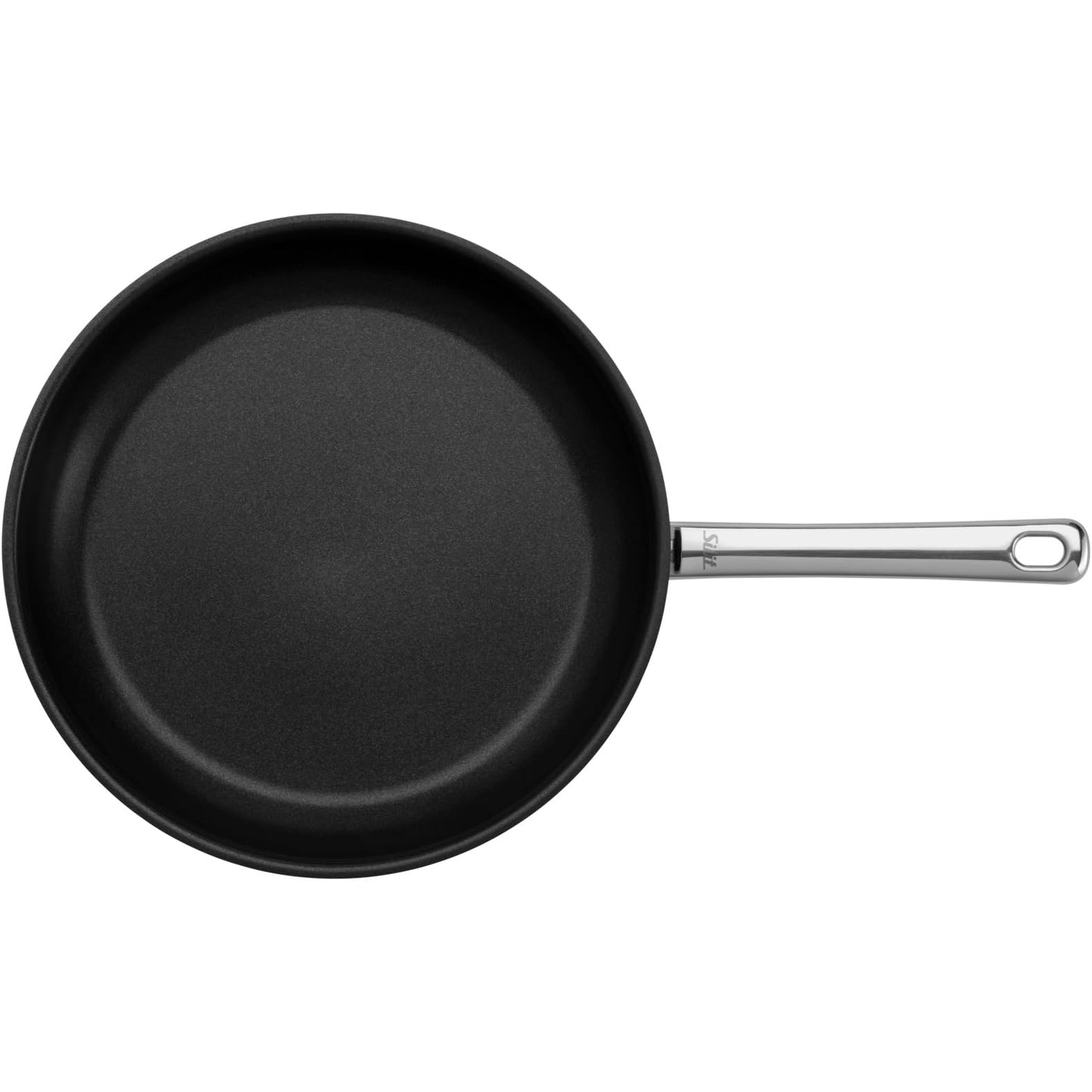 Silit Calabria 2-piece induction pan set, 2 frying pans 24, 28 cm, polished stainless steel, non-stick coating, oven-safe, heat-reducing handle, wide pouring rim, suitable for induction - 2133305491