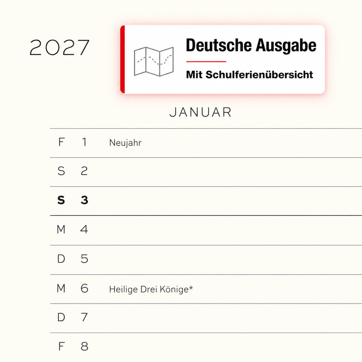 LEUCHTTURM1917 Calendar săptămânal 2027 Mediu (A5) cu caiet - Planificator de întâlniri german, Trandafir praf, Copertă moale, ianuarie-decembrie 2027, Prezentare generală săptămânală în stânga + Pagina de note în dreapta - 400066