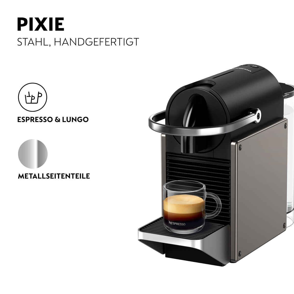 NESPRESSO KRUPS Pixie Titan Original Capsule Machine XN306TK