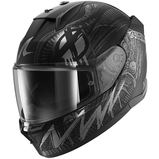 SHARK, Cască integrală pentru motocicletă D-SKWAL 3 SHIEVER Negru Antracit Argintiu KAS, M - HE0911EKASM